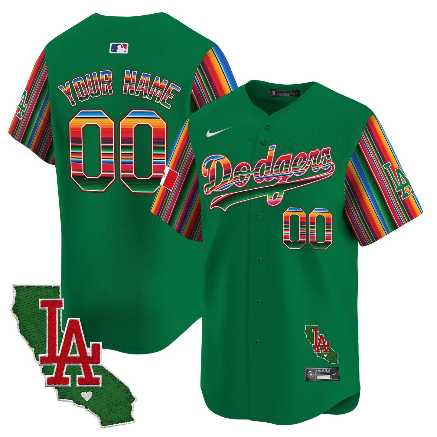 Camisa MLB Los Angeles Dodgers Mexico California Patch Vapor Premier Limited Jersey V5