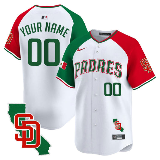 Camisa MLB San Diego Padres Mexico California Patch Vapor Premier Limited Jersey V5