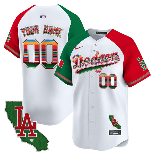 Camisa MLB Los Angeles Dodgers Mexico California Patch Vapor Premier Limited Jersey