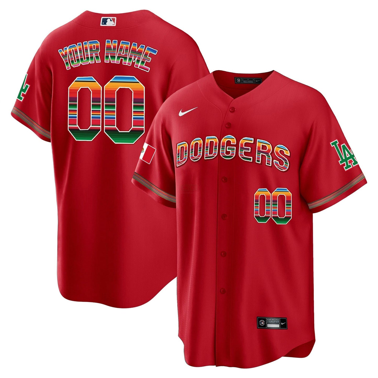 Camisa MLB Los Angeles Dodgers Mexico Cool Base Limited Jersey V3