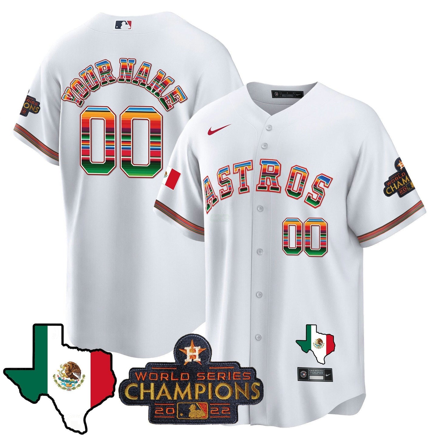Camisa MLB Mexico Texas Map Cool Base Jersey