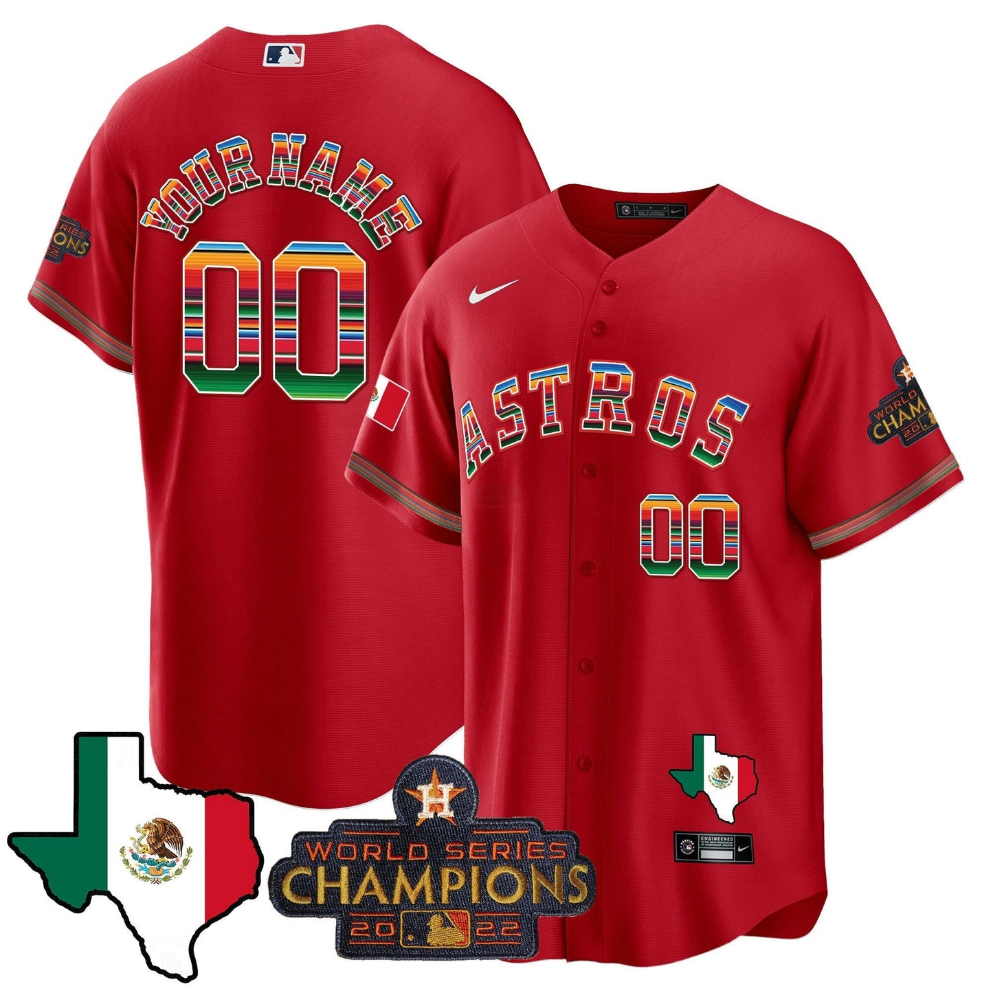 Camisa MLB Mexico Texas Map Cool Base Jersey
