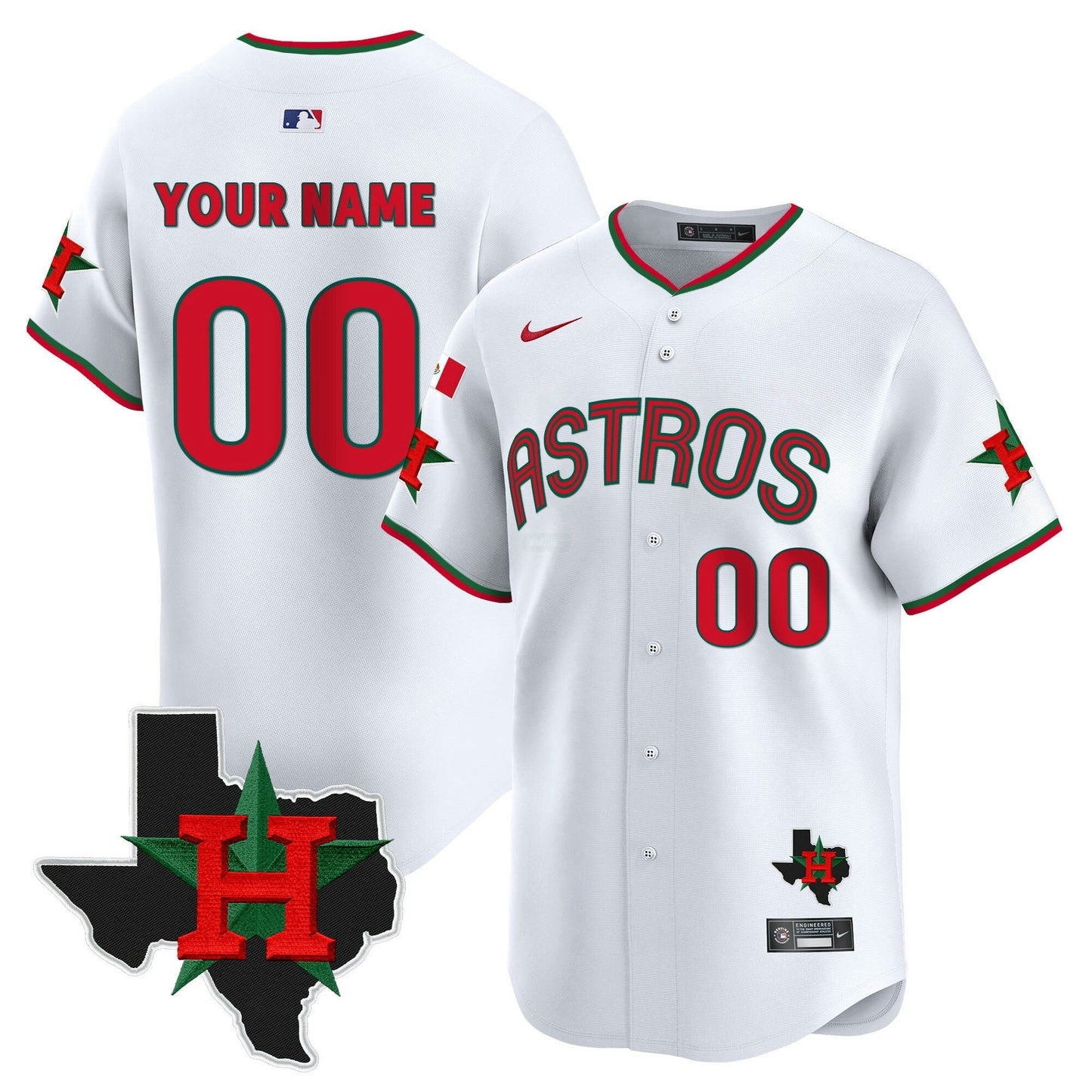 Camisa MLB Mexico Texas Patch Vapor Premier Limited Jersey V3