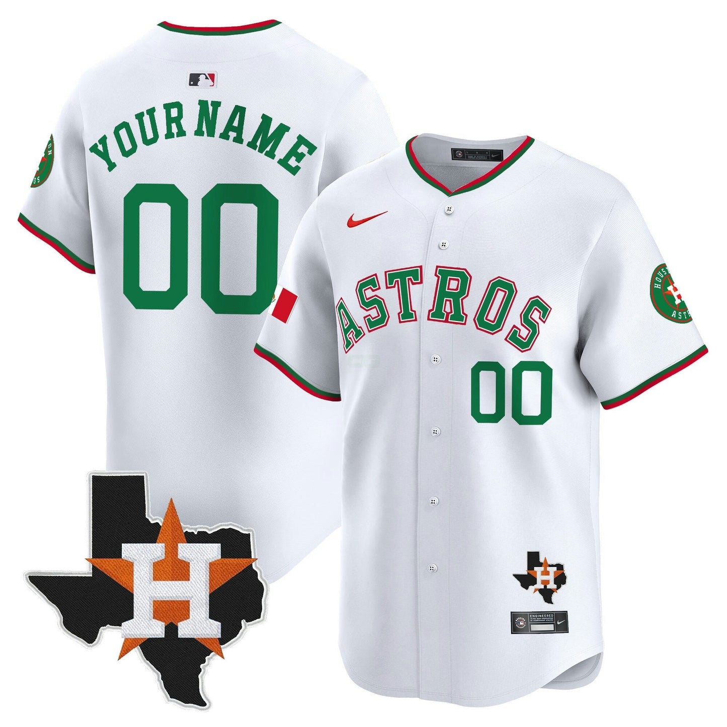 Camisa MLB Mexico Texas Patch Vapor Premier Limited Jersey V4