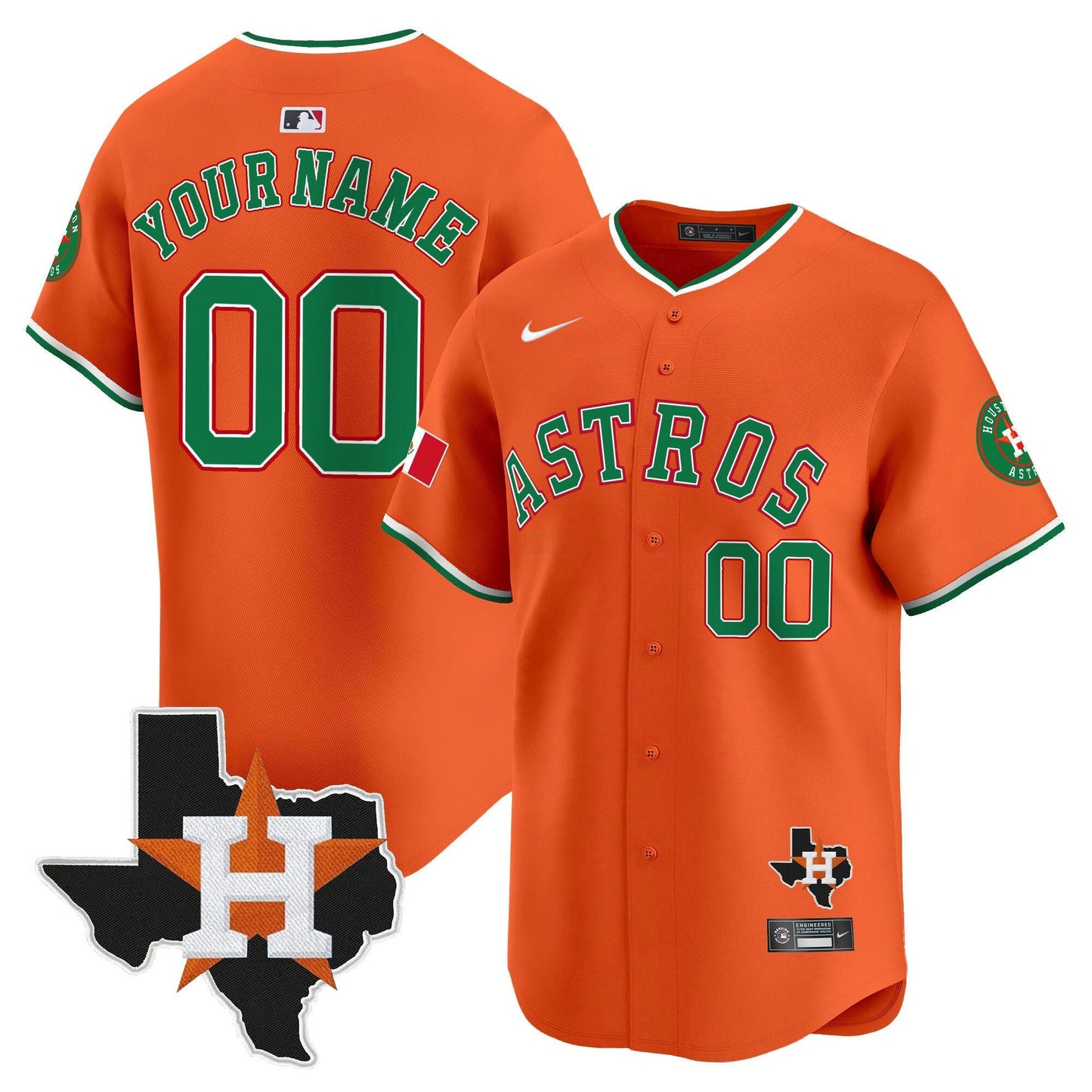 Camisa MLB Mexico Texas Patch Vapor Premier Limited Jersey V4