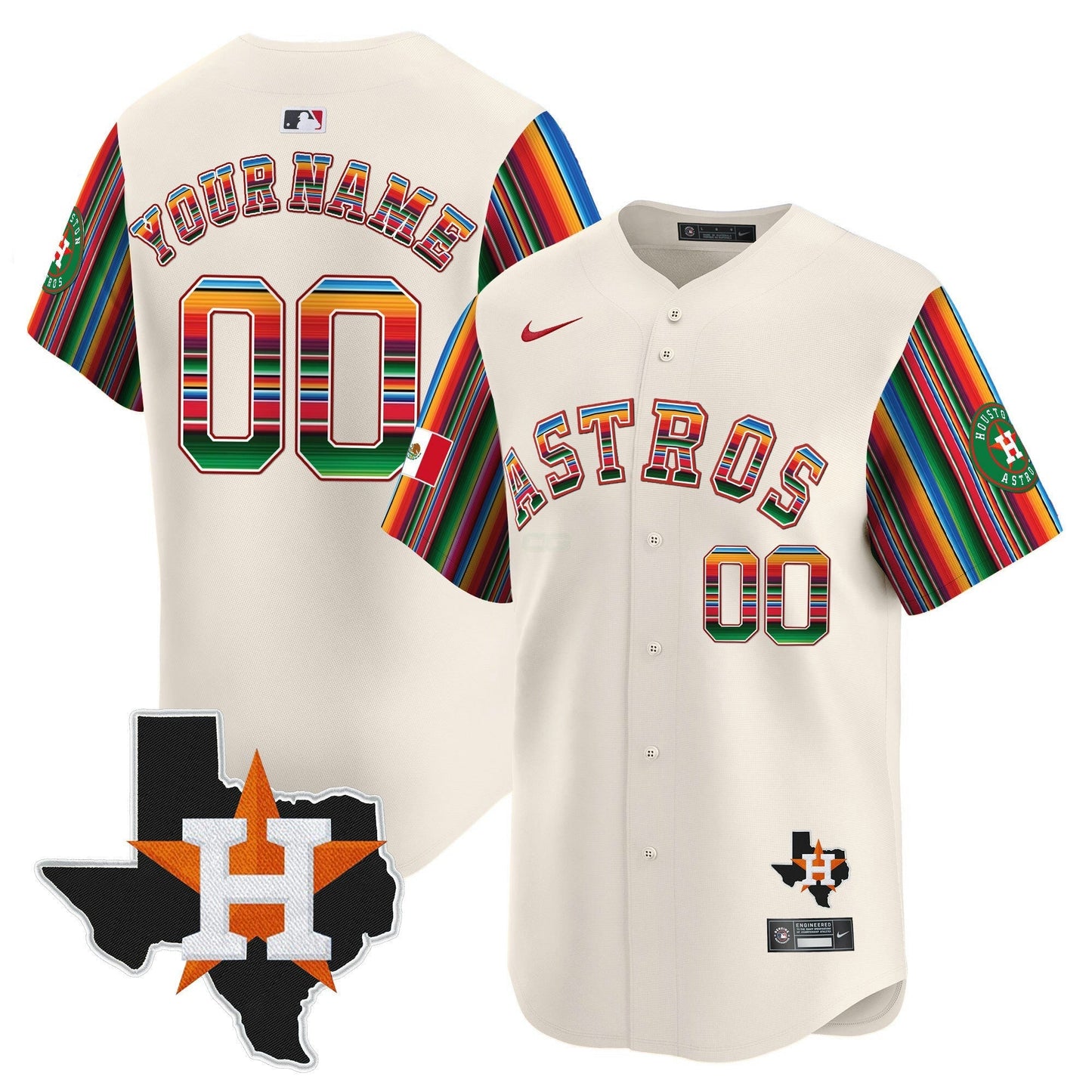 Camisa MLB Mexico Texas Patch Vapor Premier Limited Jersey V5