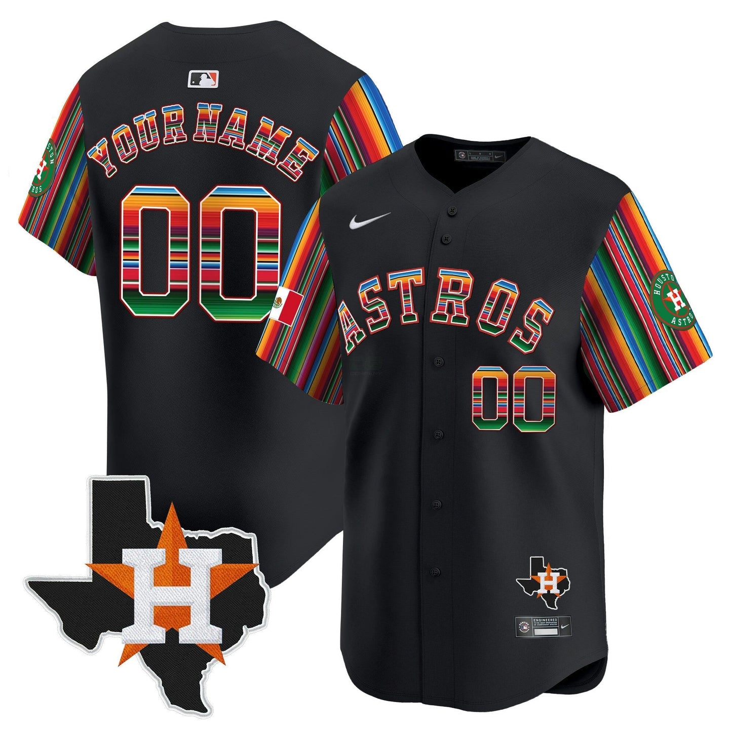 Camisa MLB Mexico Texas Patch Vapor Premier Limited Jersey V5