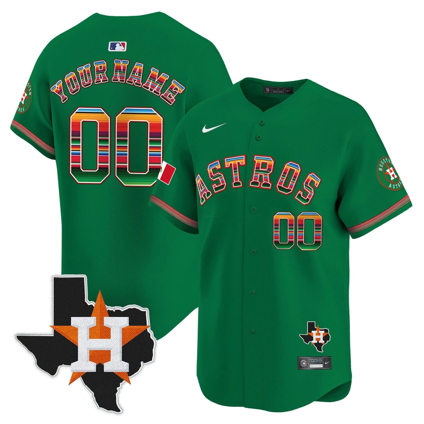 Camisa MLB Mexico Texas Patch Vapor Premier Limited Jersey
