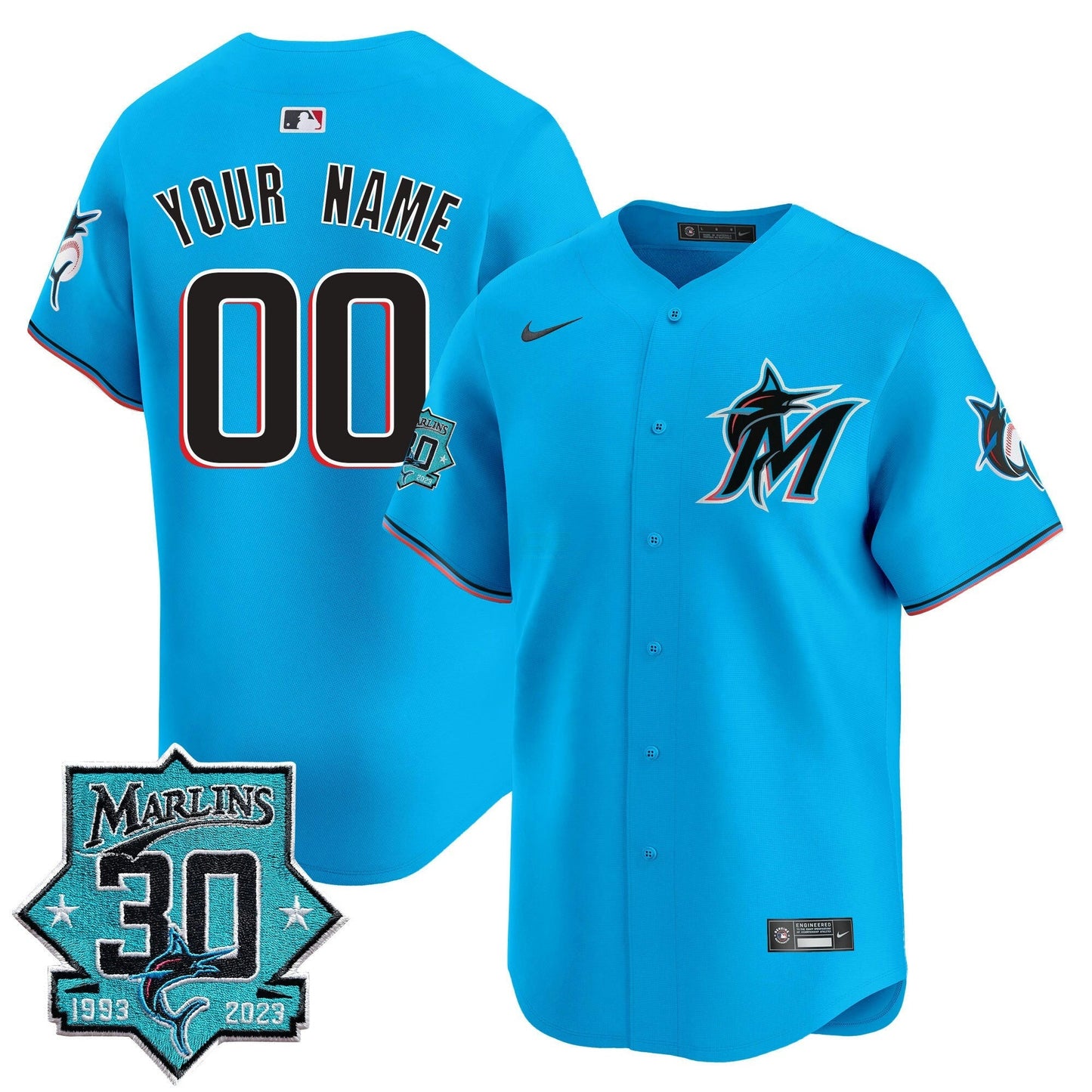 Camisa MLB Miami 30 Seasons Anniversary Patch Vapor Premier Limited Jersey