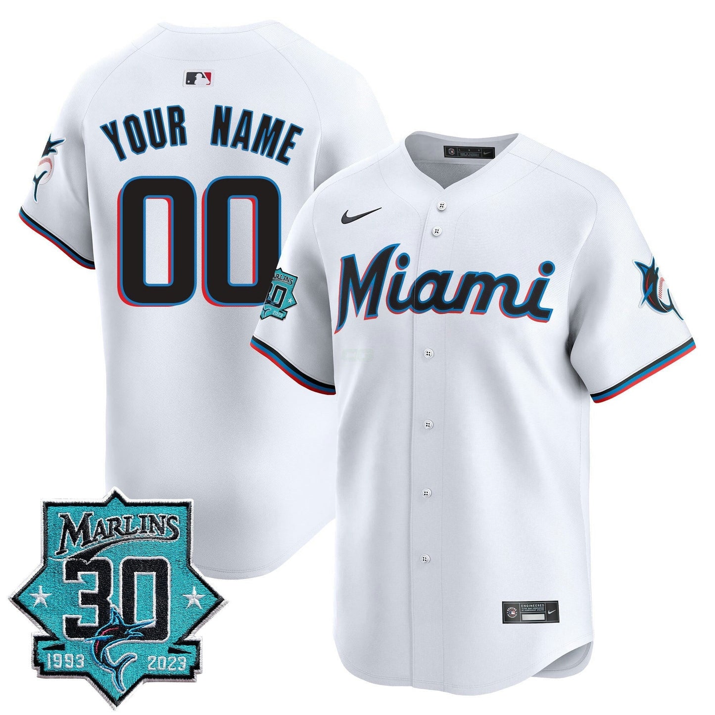 Camisa MLB Miami 30 Seasons Anniversary Patch Vapor Premier Limited Jersey