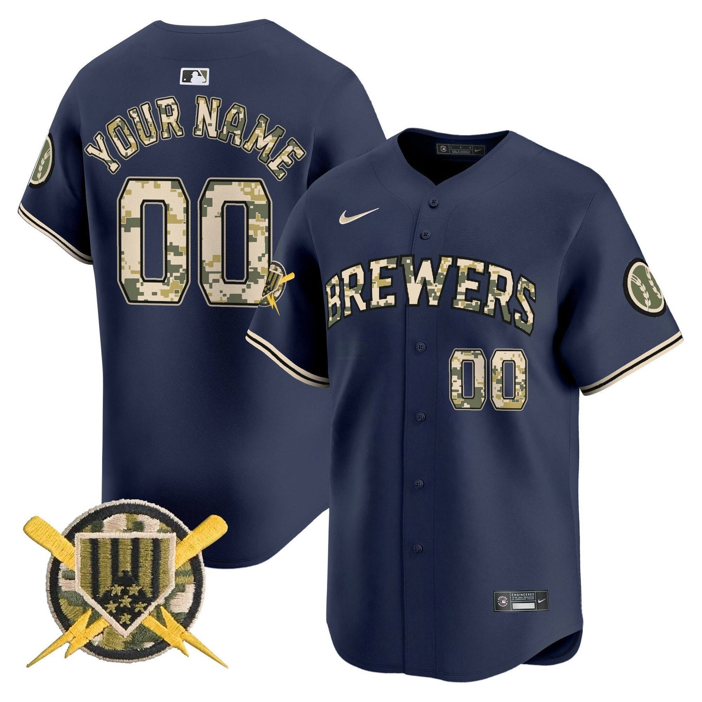Camisa MLB Milwaukee Armed Forces Day Vapor Premier Limited Jersey