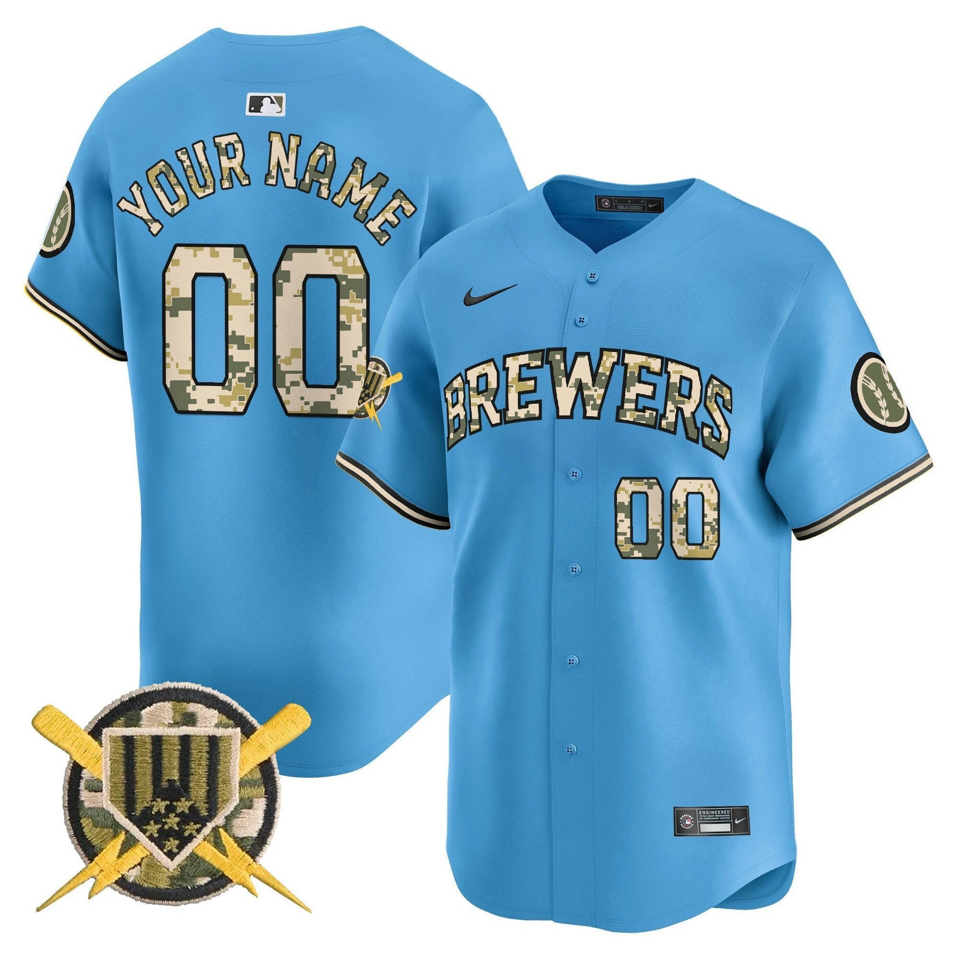 Camisa MLB Milwaukee Armed Forces Day Vapor Premier Limited Jersey