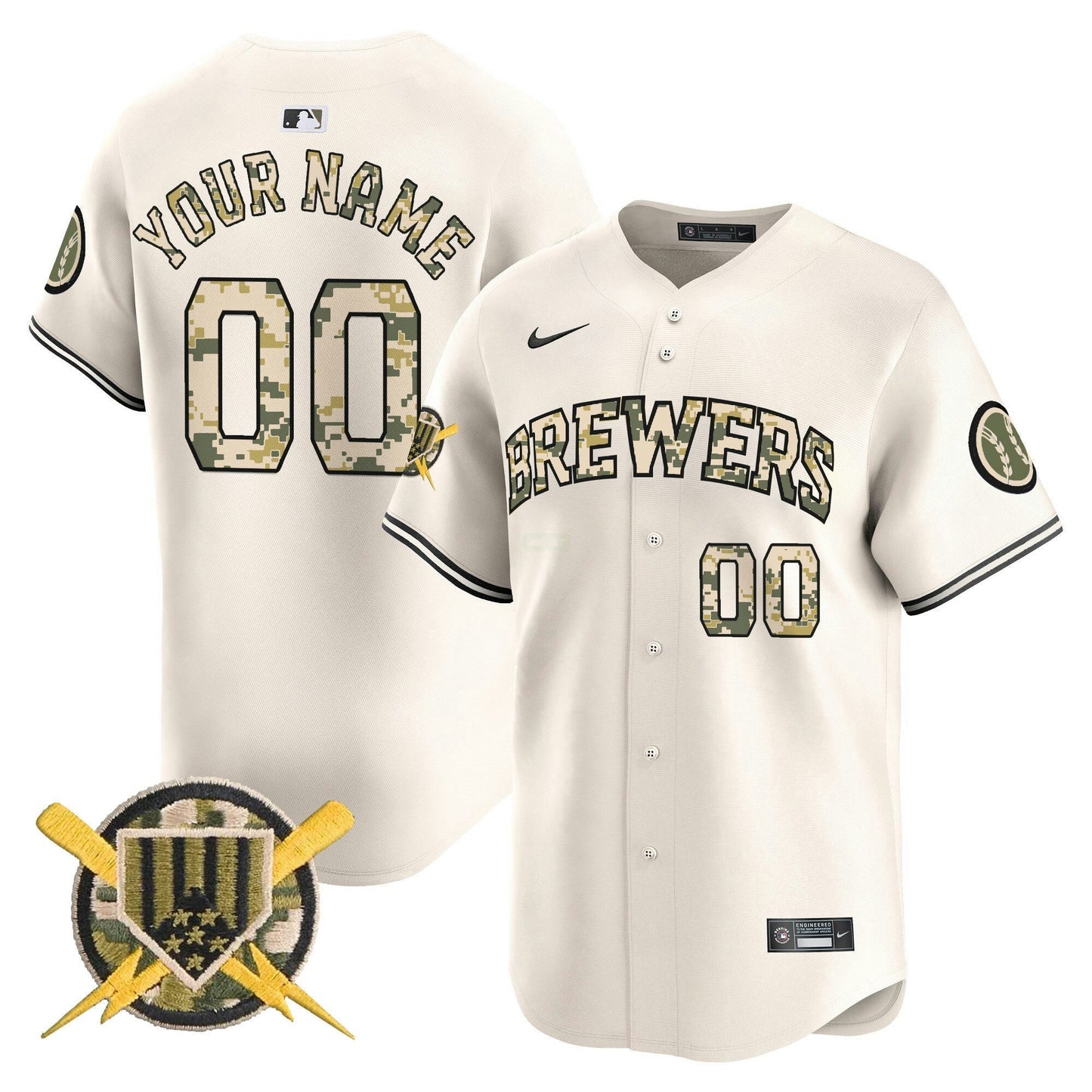 Camisa MLB Milwaukee Armed Forces Day Vapor Premier Limited Jersey