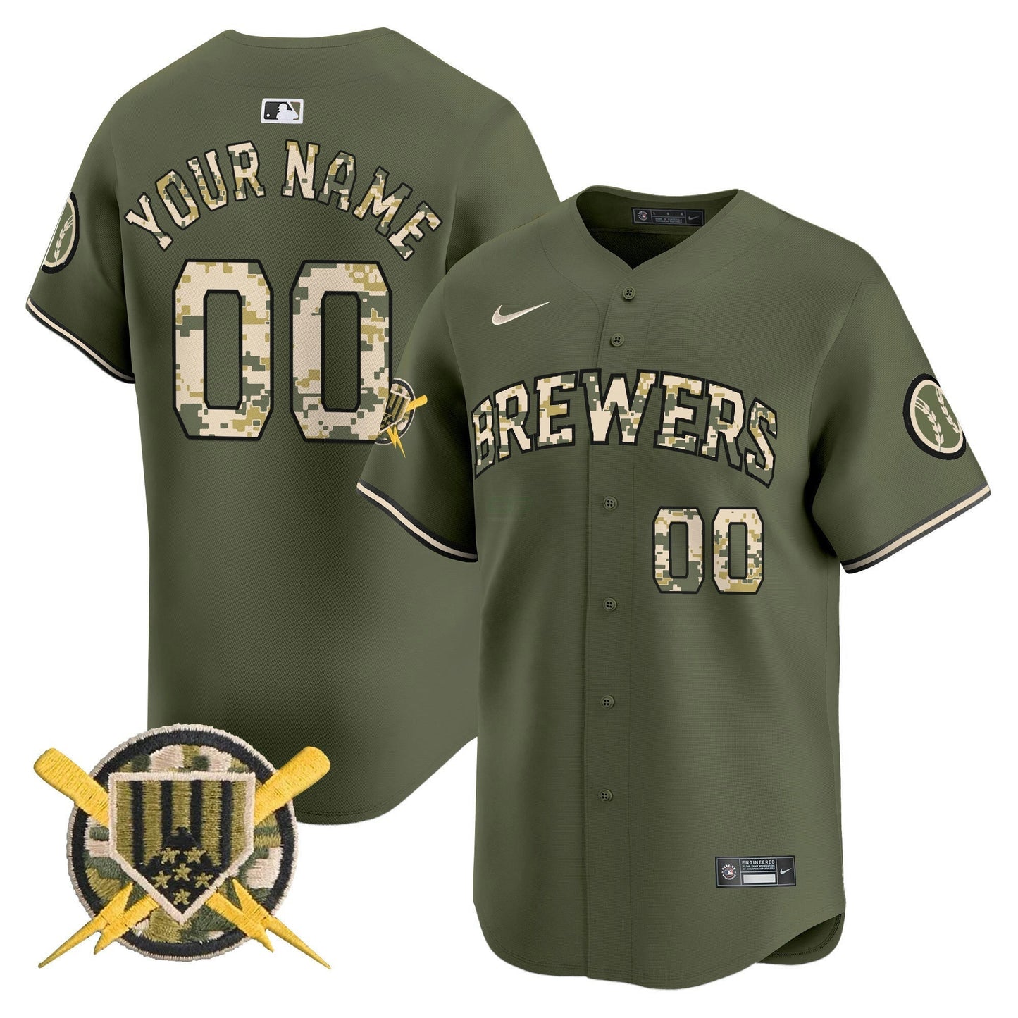 Camisa MLB Milwaukee Armed Forces Day Vapor Premier Limited Jersey