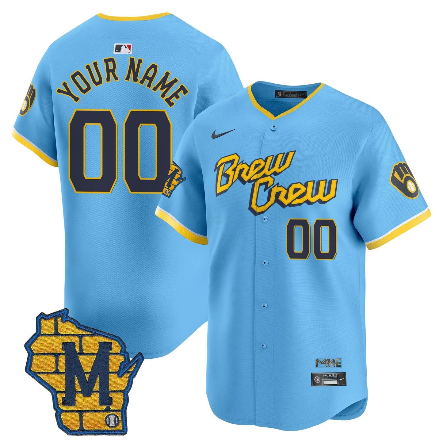 Camisa MLB Milwaukee Home Patch Vapor Premier Limited Jersey