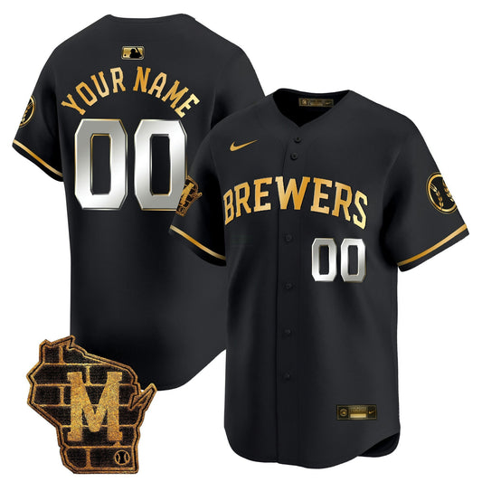 Camisa MLB Milwaukee Home Patch Vapor Premier Limited Jersey