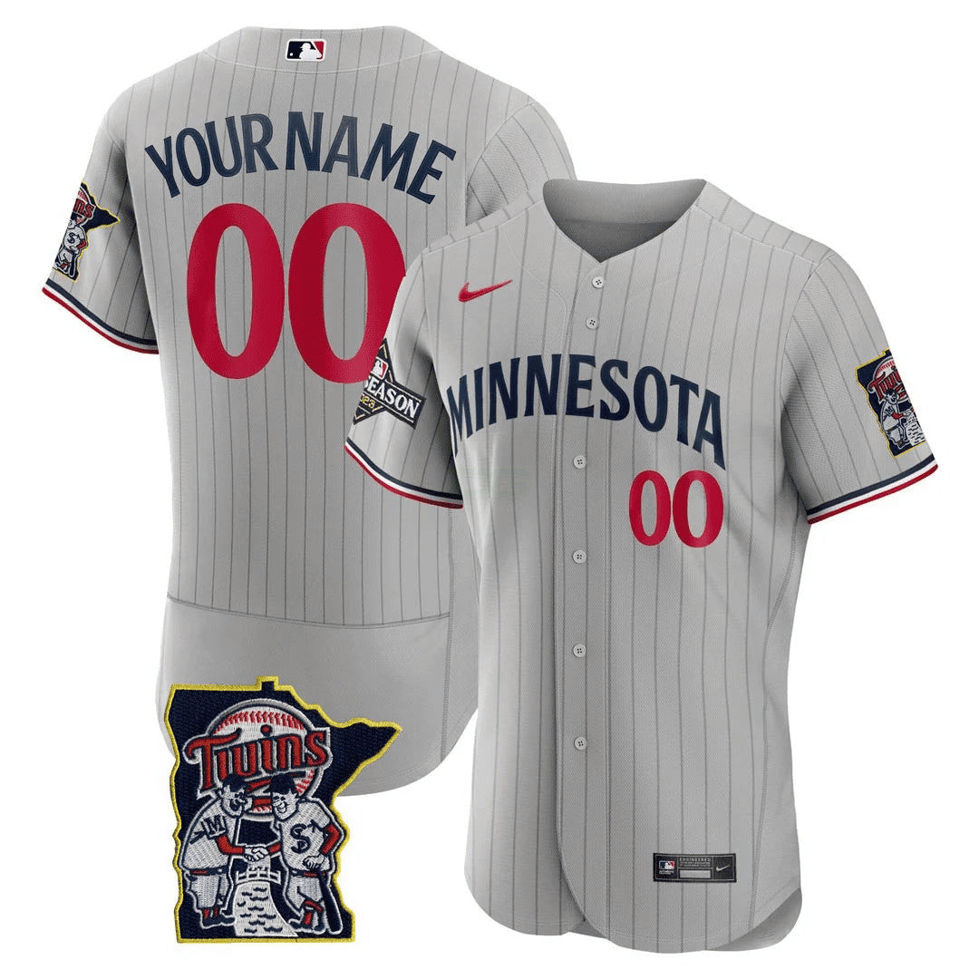 Camisa MLB Minnesota Flex Base Postseason Patch Jersey