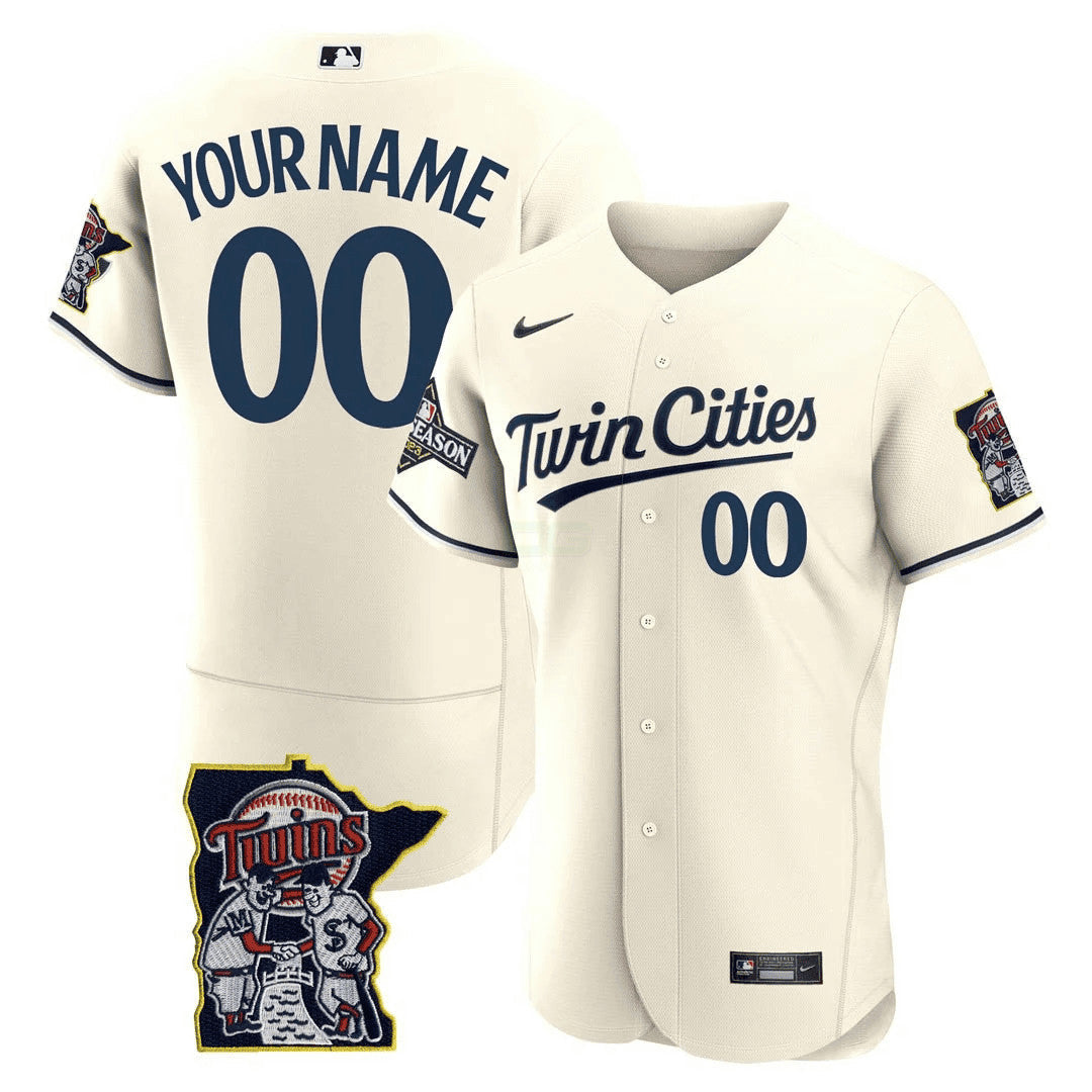 Camisa MLB Minnesota Flex Base Postseason Patch Jersey