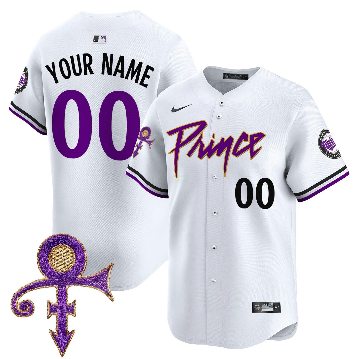Camisa MLB Minnesota Prince Patch Vapor Premier Limited Jersey