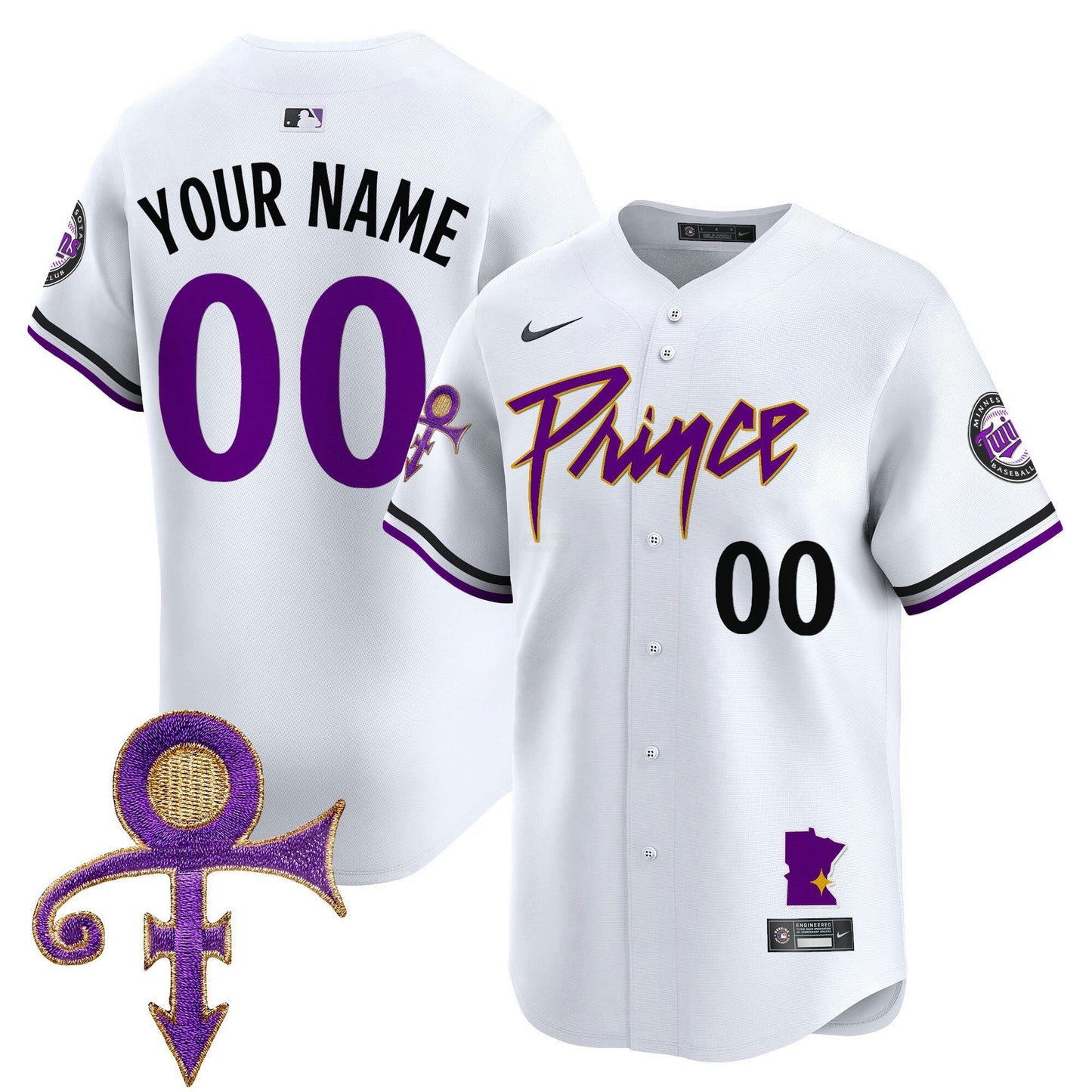 Camisa MLB Minnesota Prince Patch Vapor Premier Limited Jersey V2