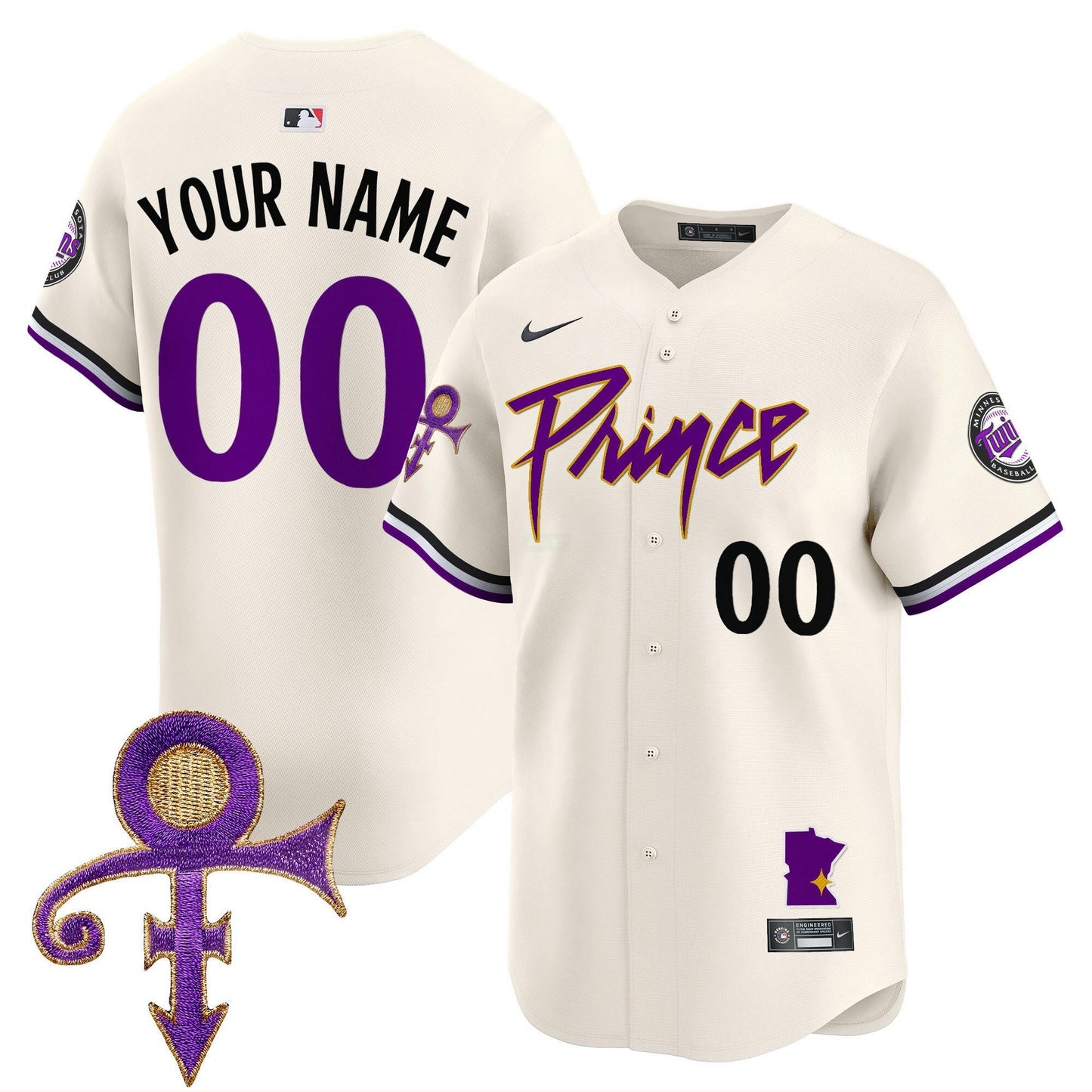 Camisa MLB Minnesota Prince Patch Vapor Premier Limited Jersey V2
