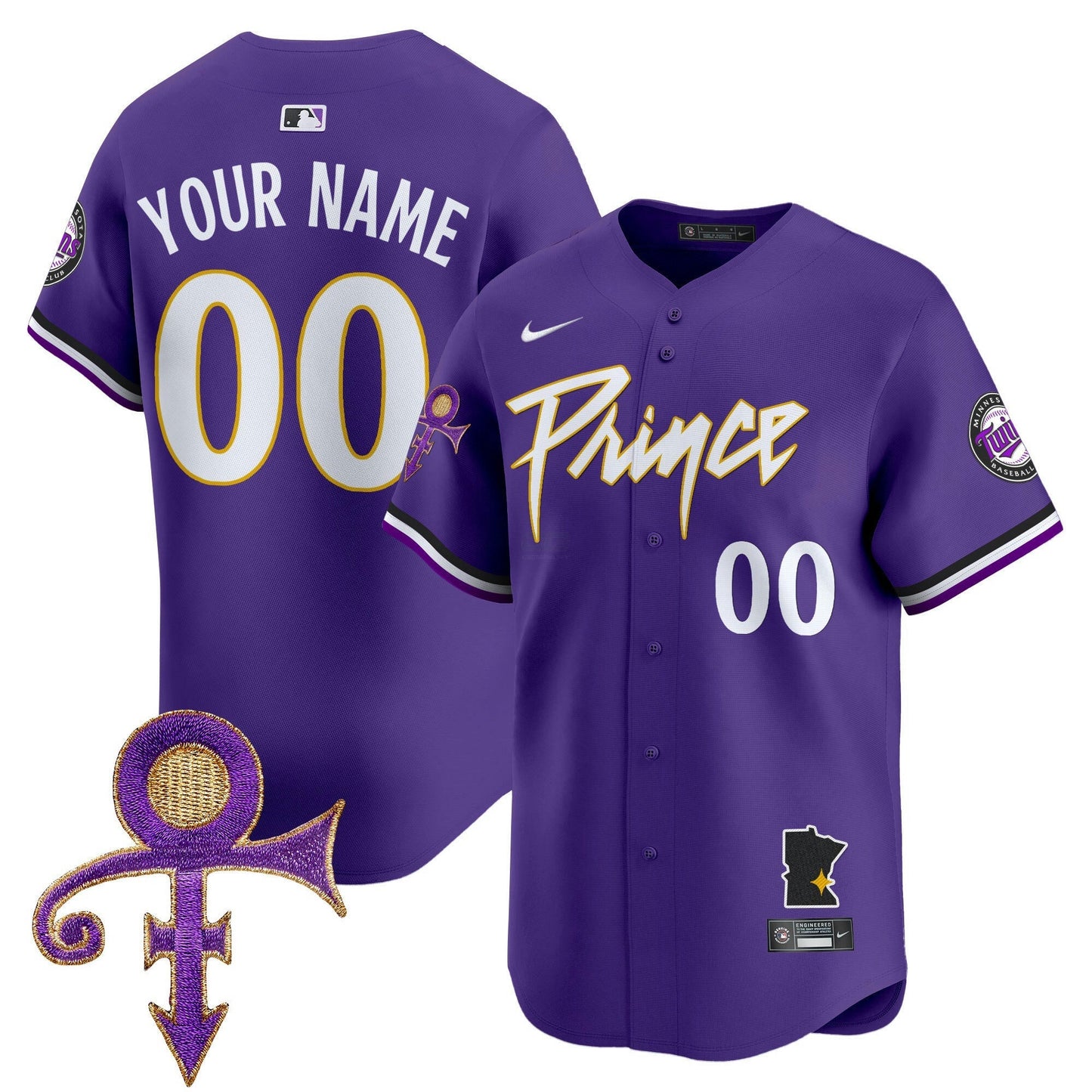 Camisa MLB Minnesota Prince Patch Vapor Premier Limited Jersey V2