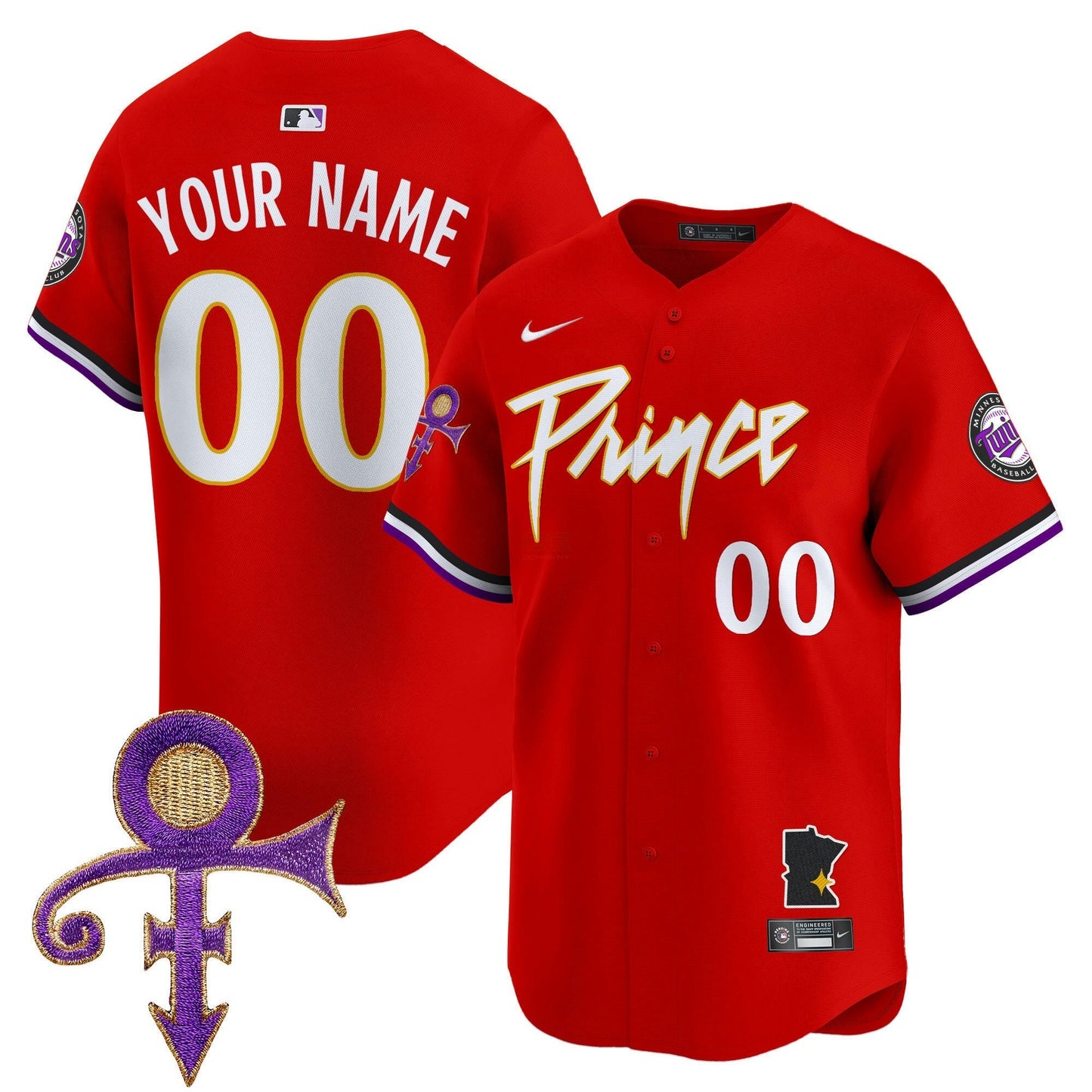 Camisa MLB Minnesota Prince Patch Vapor Premier Limited Jersey V2
