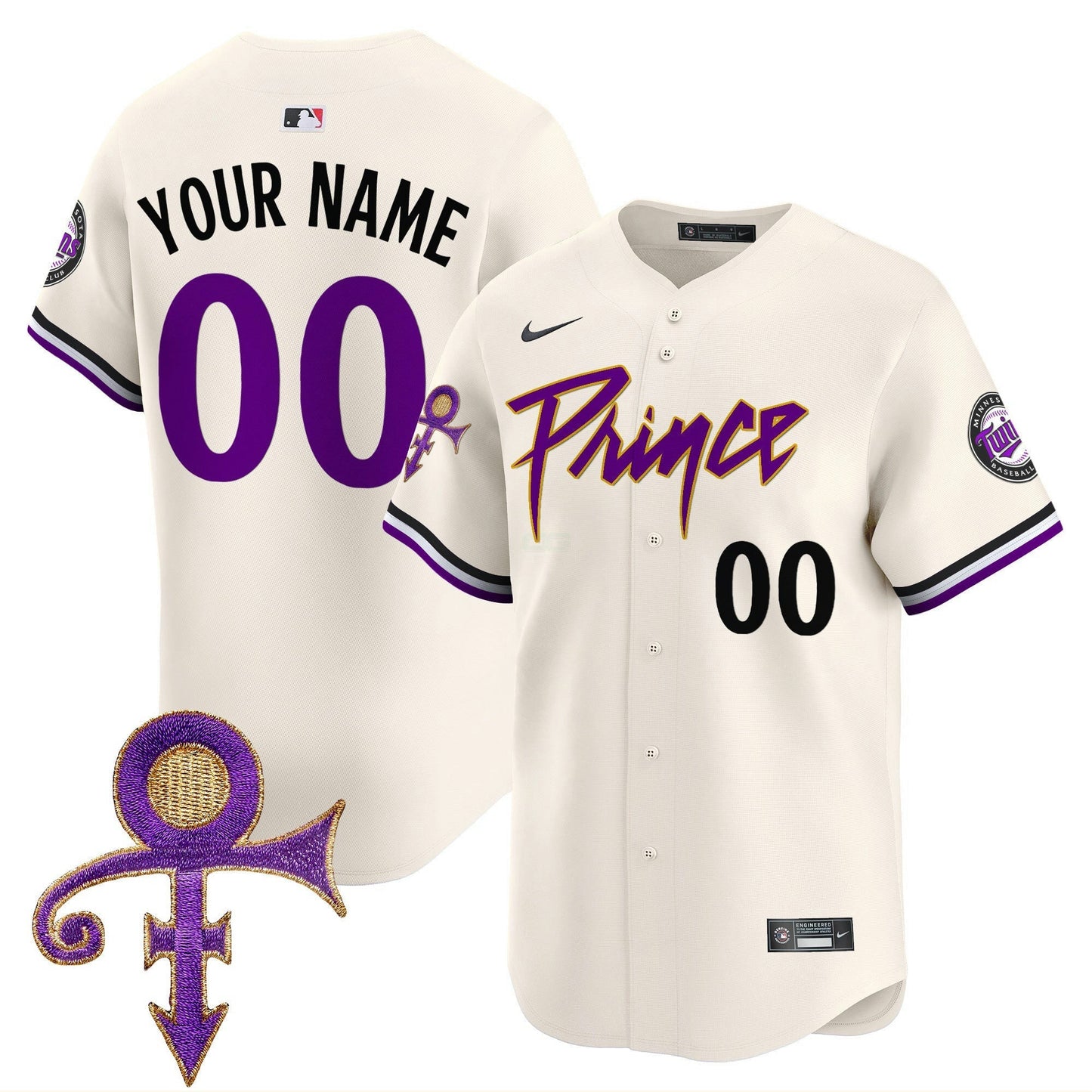 Camisa MLB Minnesota Prince Patch Vapor Premier Limited Jersey V4