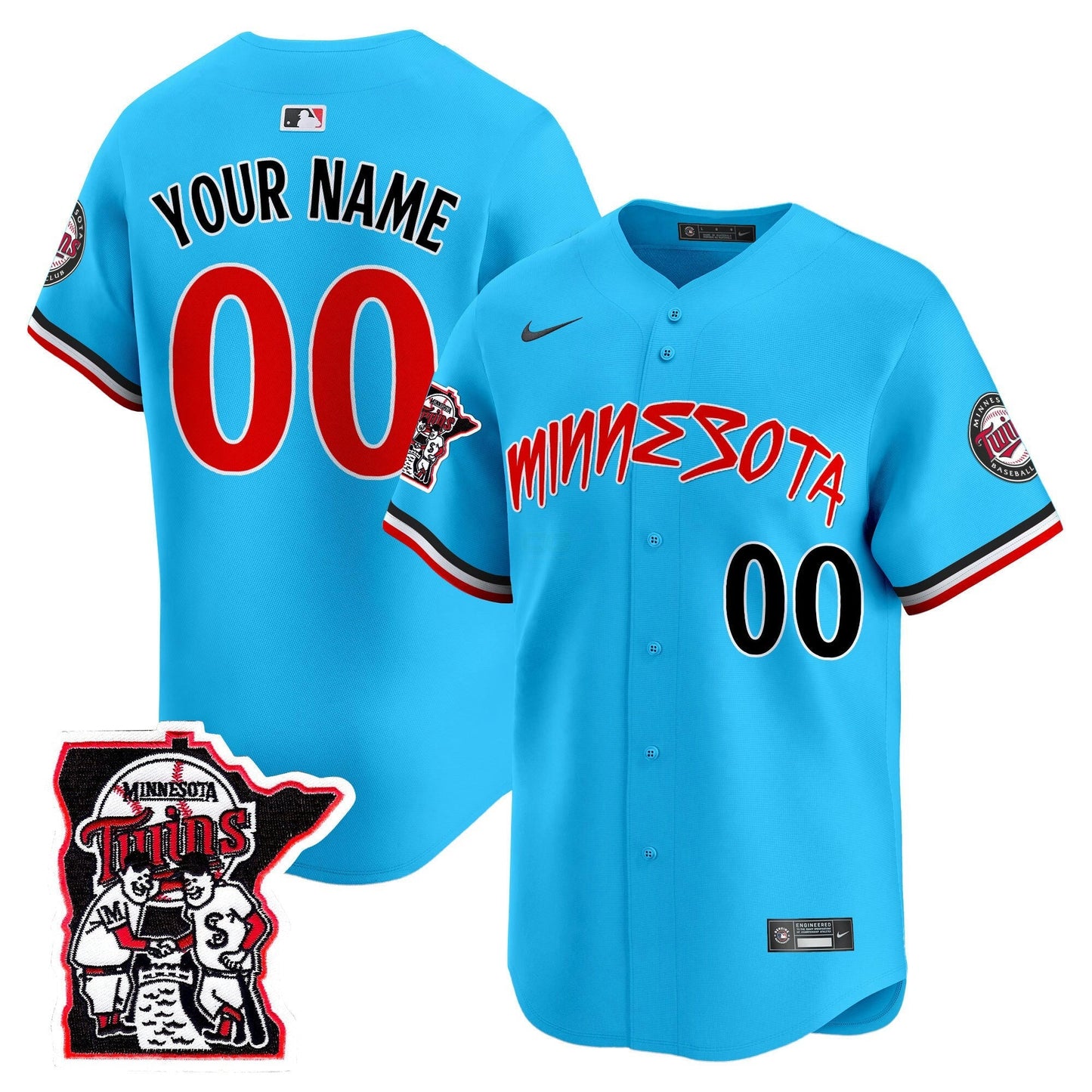 Camisa MLB Minnesota Shaking Hands Patch Vapor Premier Limited Jersey