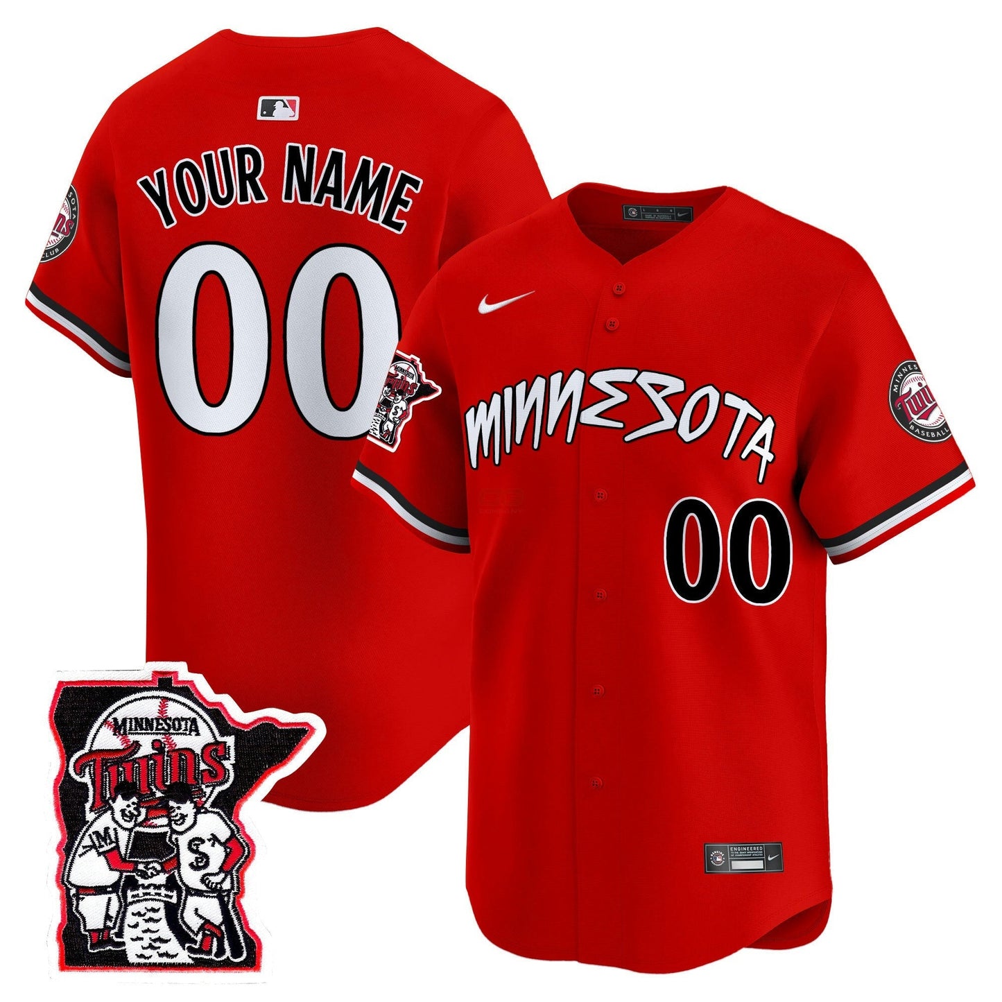 Camisa MLB Minnesota Shaking Hands Patch Vapor Premier Limited Jersey