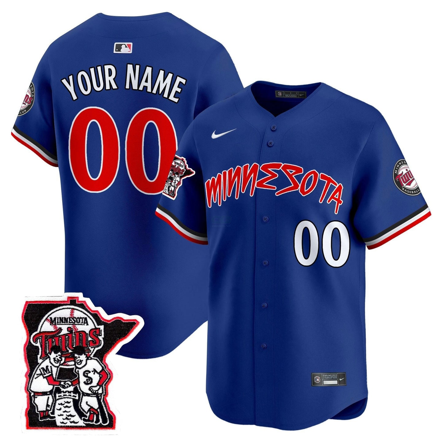 Camisa MLB Minnesota Shaking Hands Patch Vapor Premier Limited Jersey