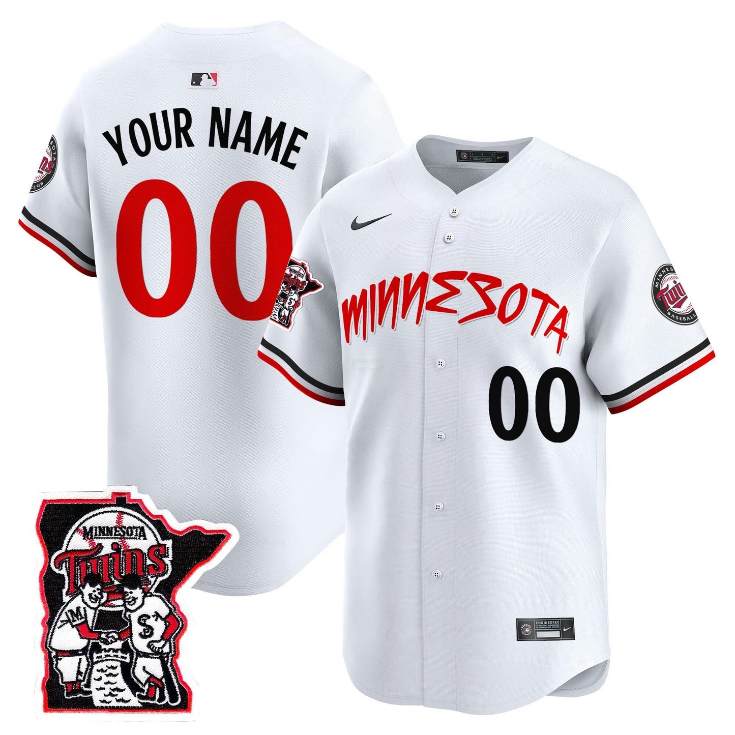 Camisa MLB Minnesota Shaking Hands Patch Vapor Premier Limited Jersey