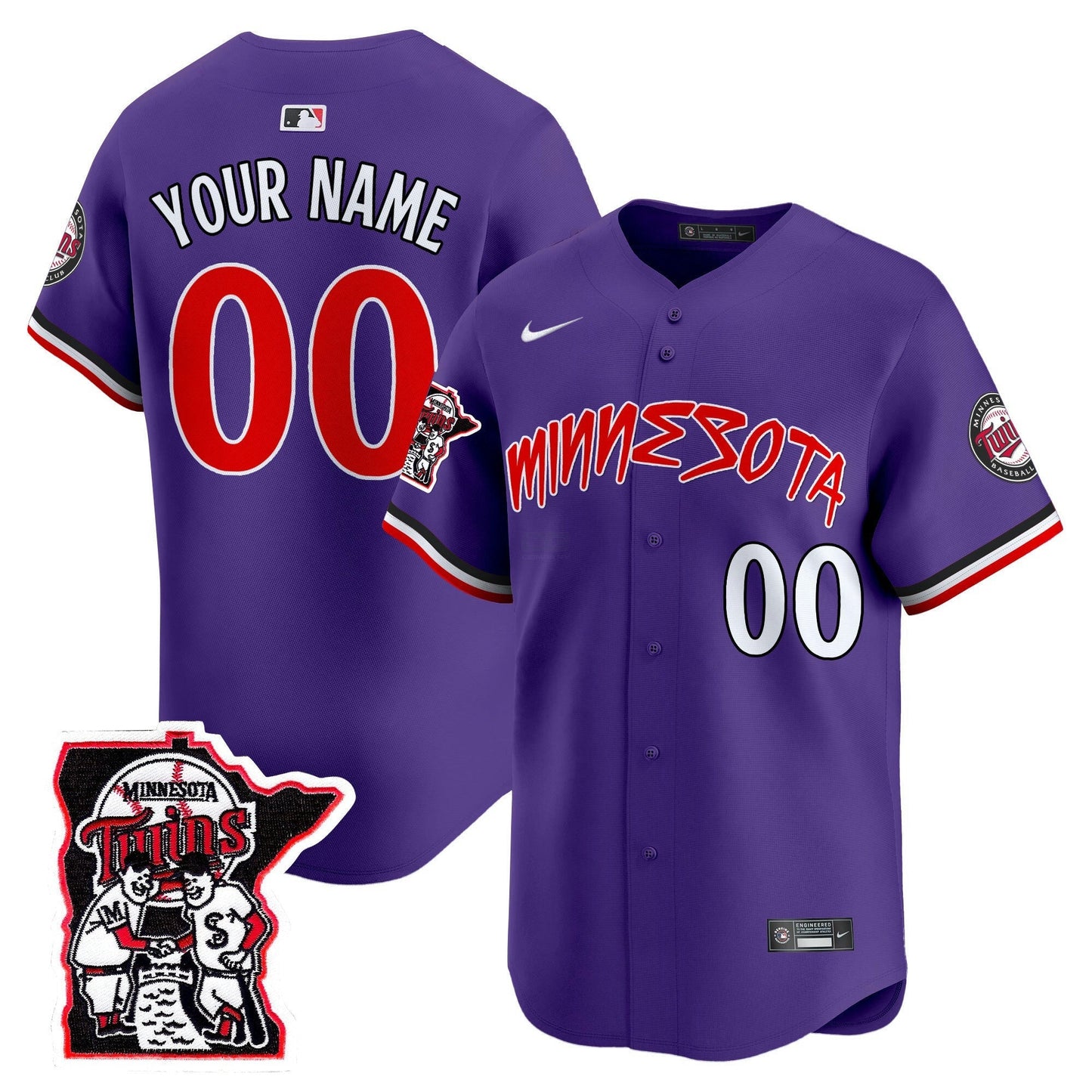 Camisa MLB Minnesota Shaking Hands Patch Vapor Premier Limited Jersey