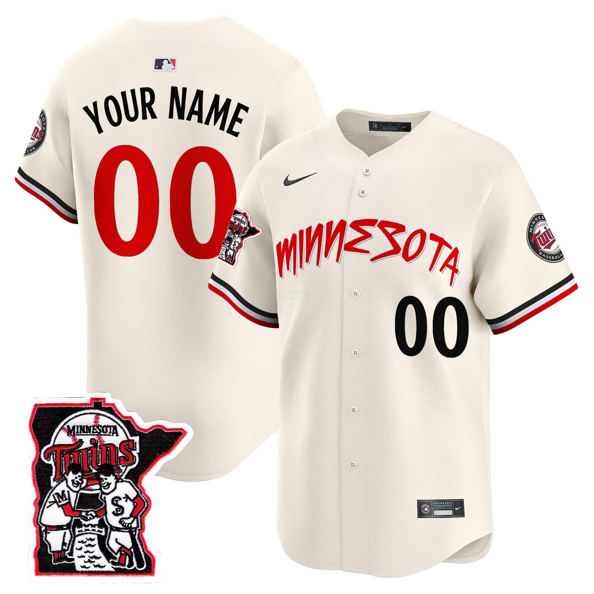 Camisa MLB Minnesota Shaking Hands Patch Vapor Premier Limited Jersey