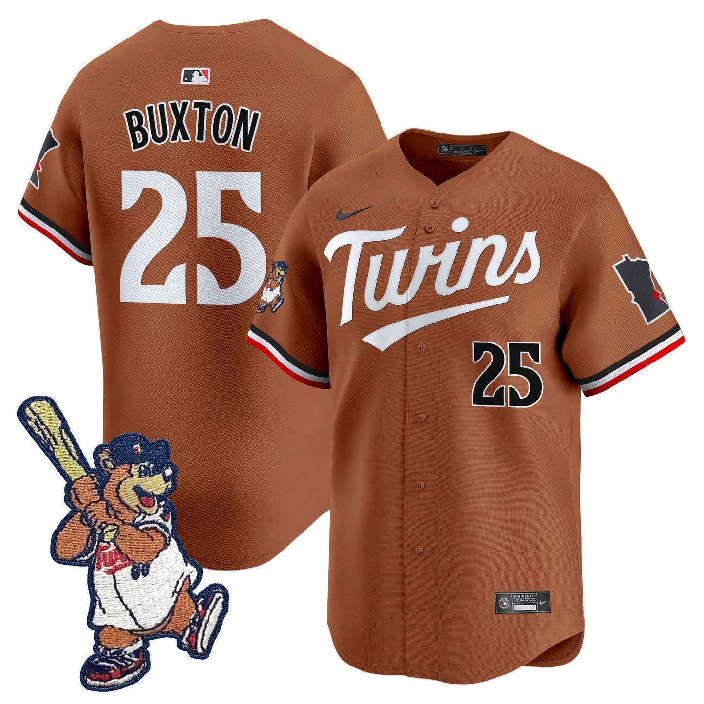 Camisa MLB Minnesota T.C. Bear Patch Vapor Premier Limited Jersey