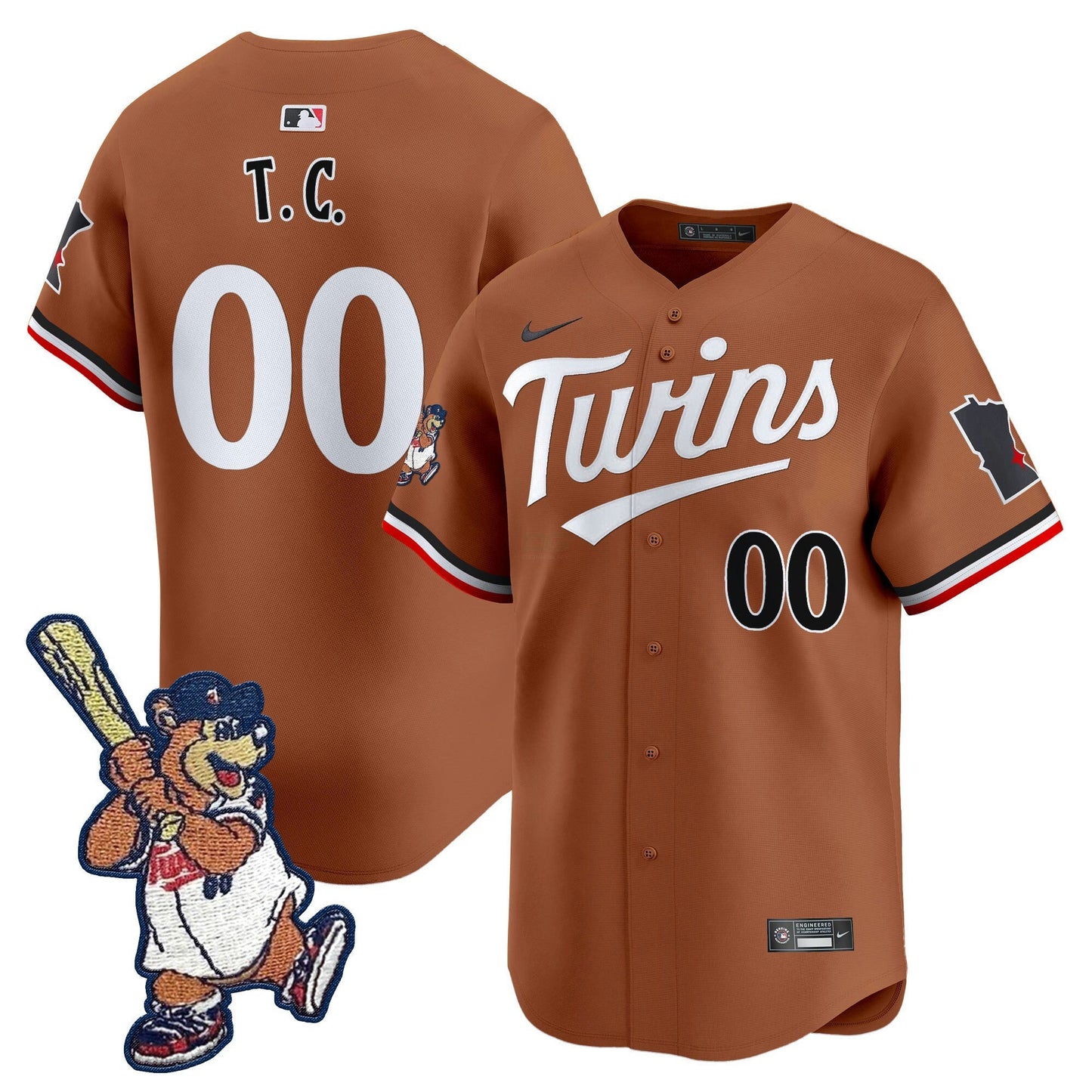 Camisa MLB Minnesota T.C. Bear Patch Vapor Premier Limited Jersey