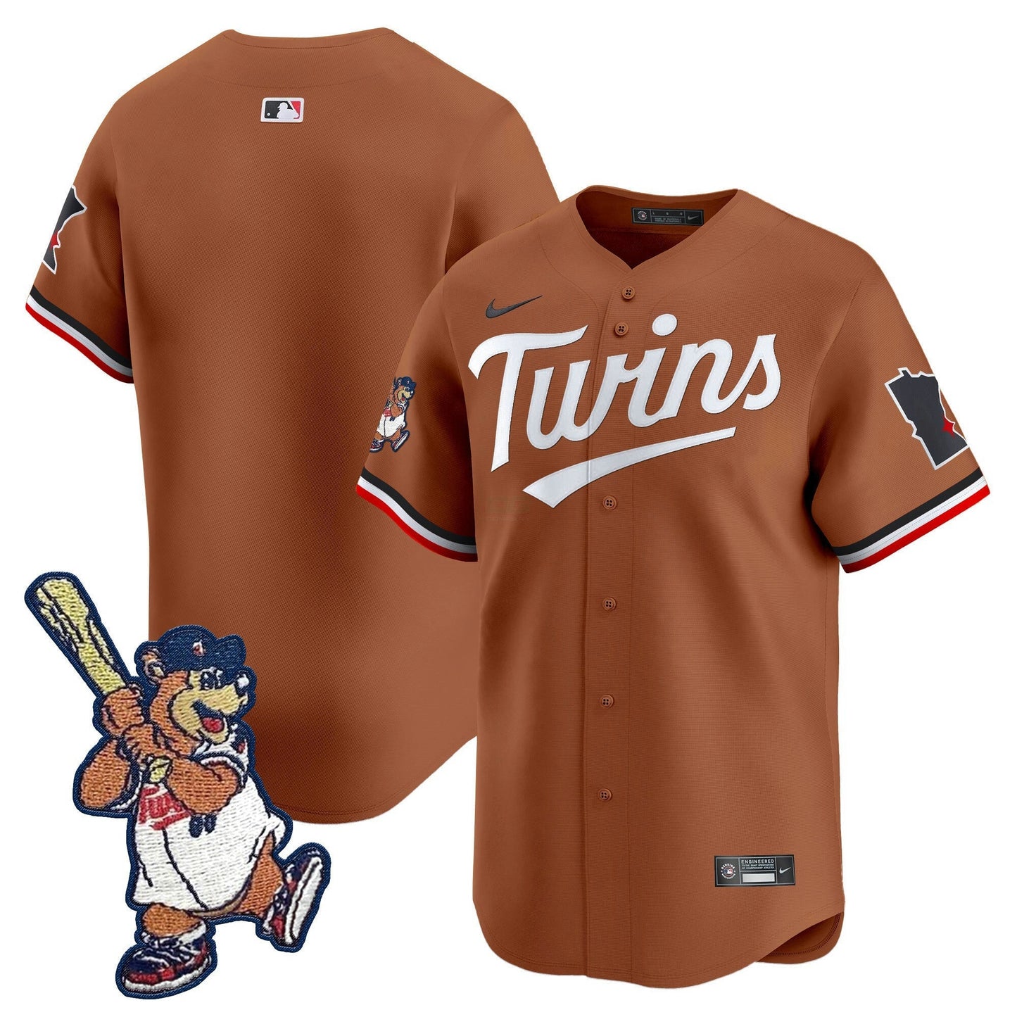 Camisa MLB Minnesota T.C. Bear Patch Vapor Premier Limited Jersey