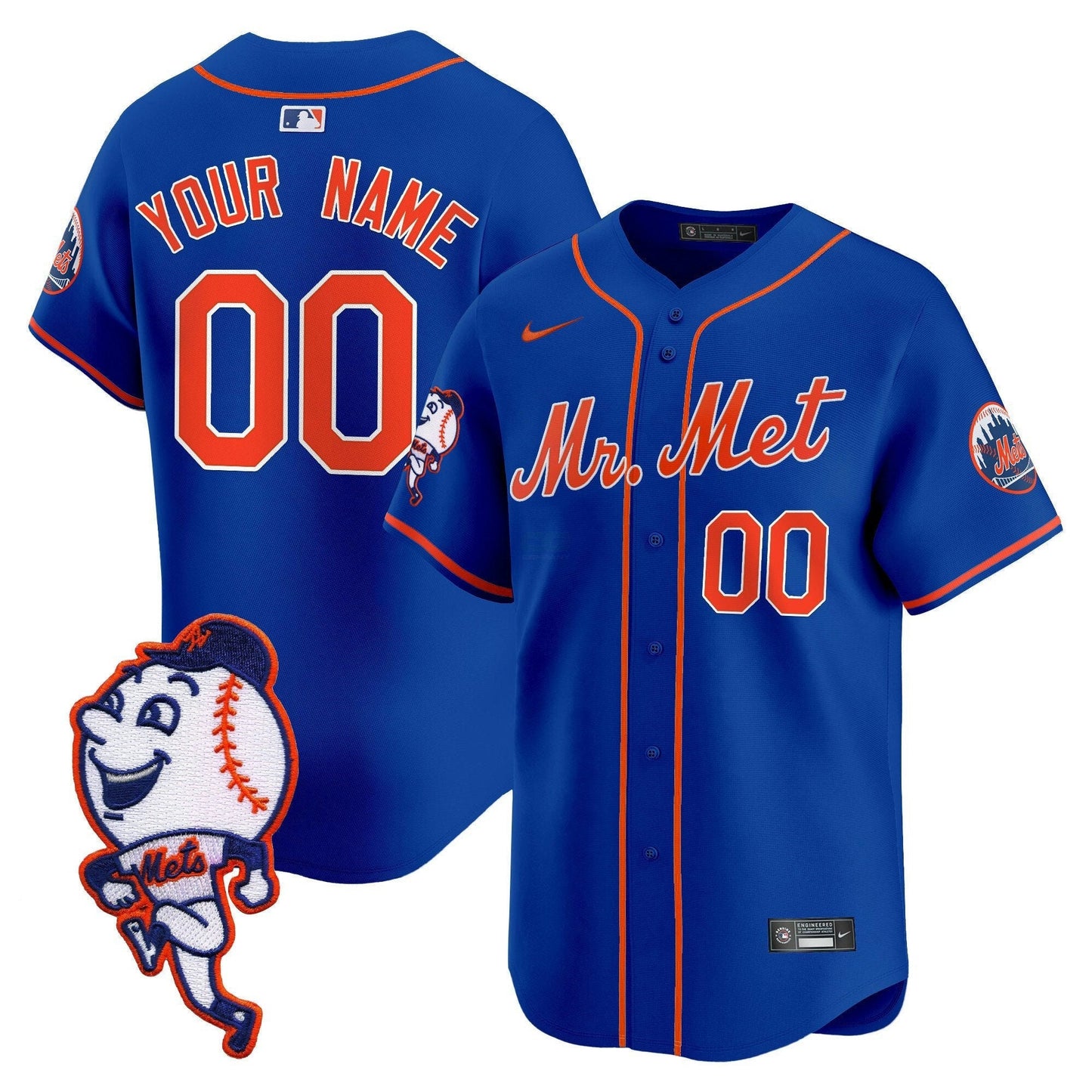 Camisa MLB Mr. Met Patch Vapor Premier Limited Jersey