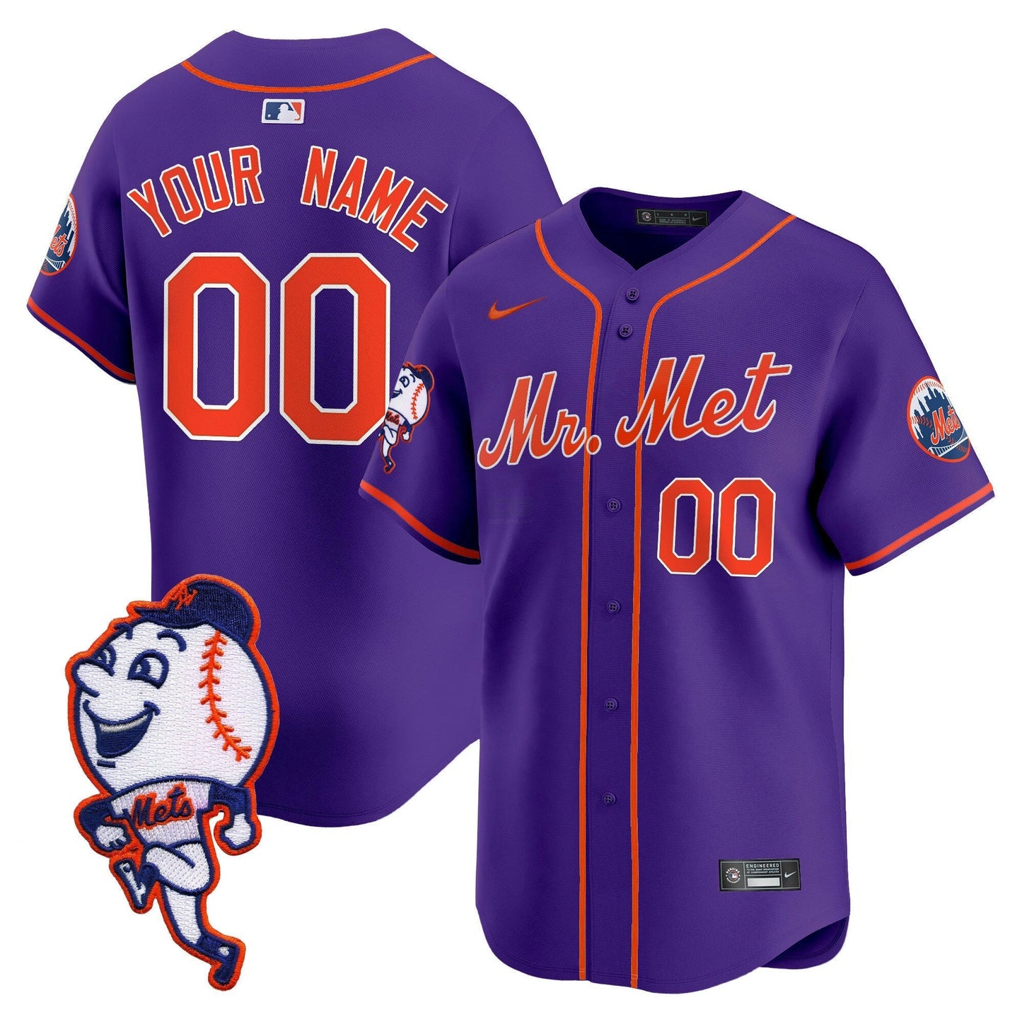 Camisa MLB Mr. Met Patch Vapor Premier Limited Jersey