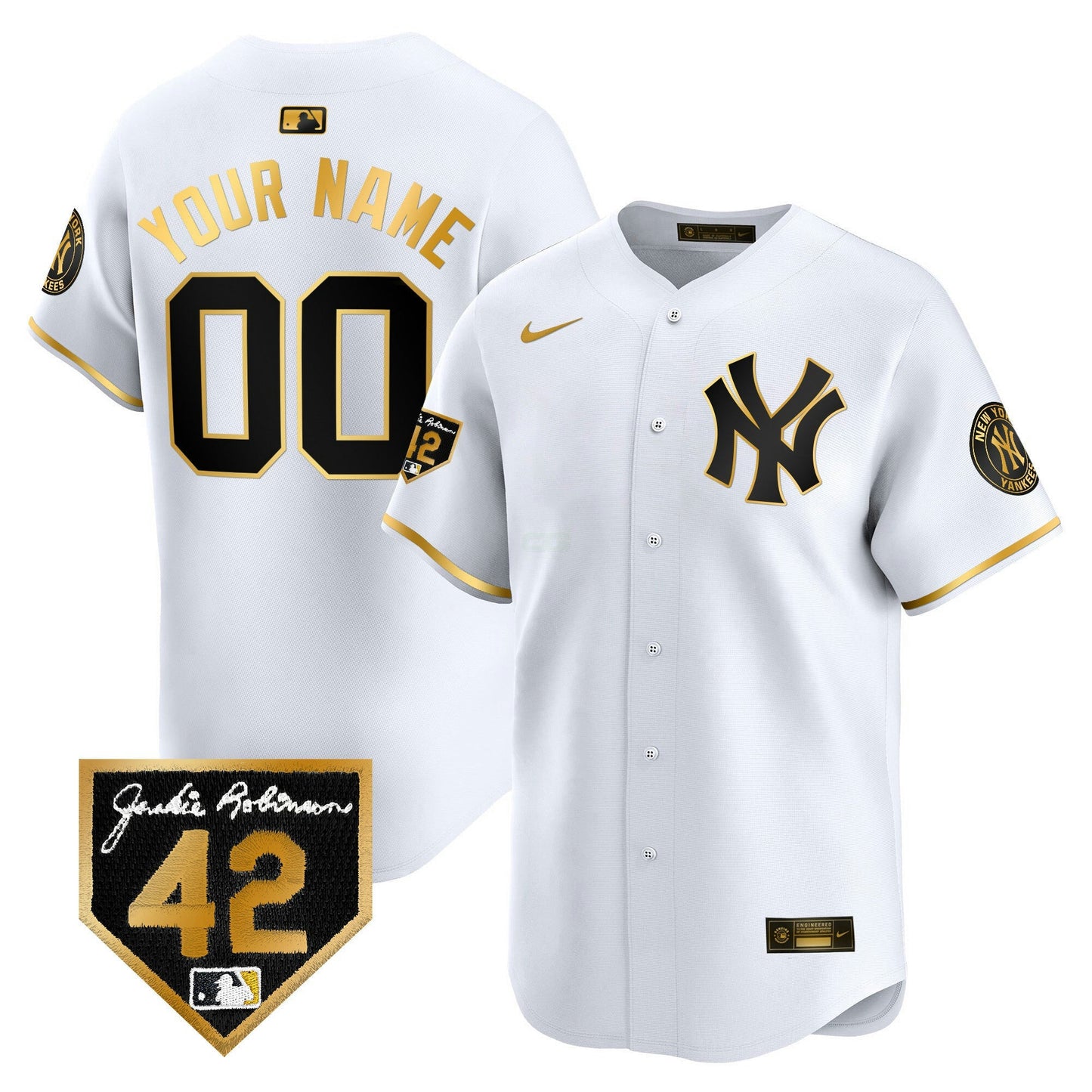 Camisa MLB New York Yankees New York 2024 Jackie Robinson Patch Vapor Premier Limited Jersey