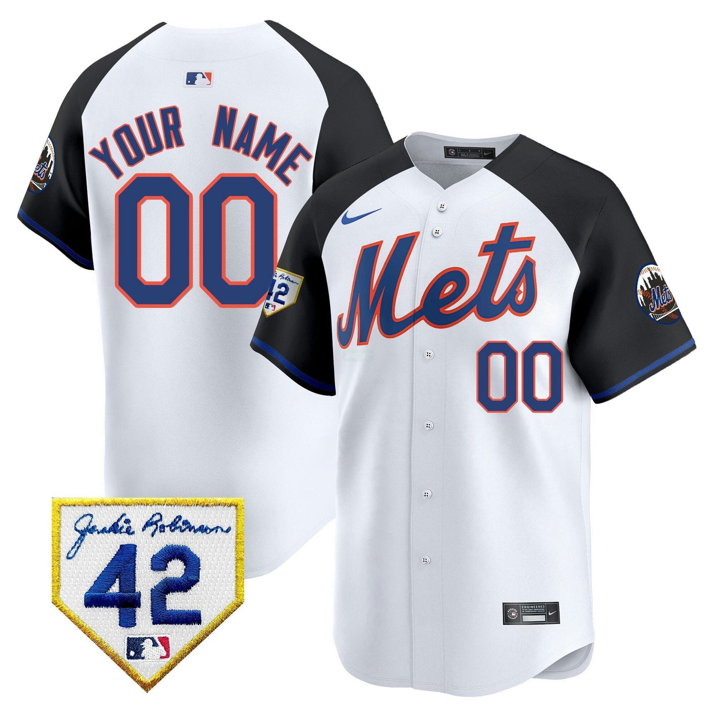 Camisa MLB New York Mets New York 2024 Jackie Robinson Patch Vapor Premier Limited Jersey