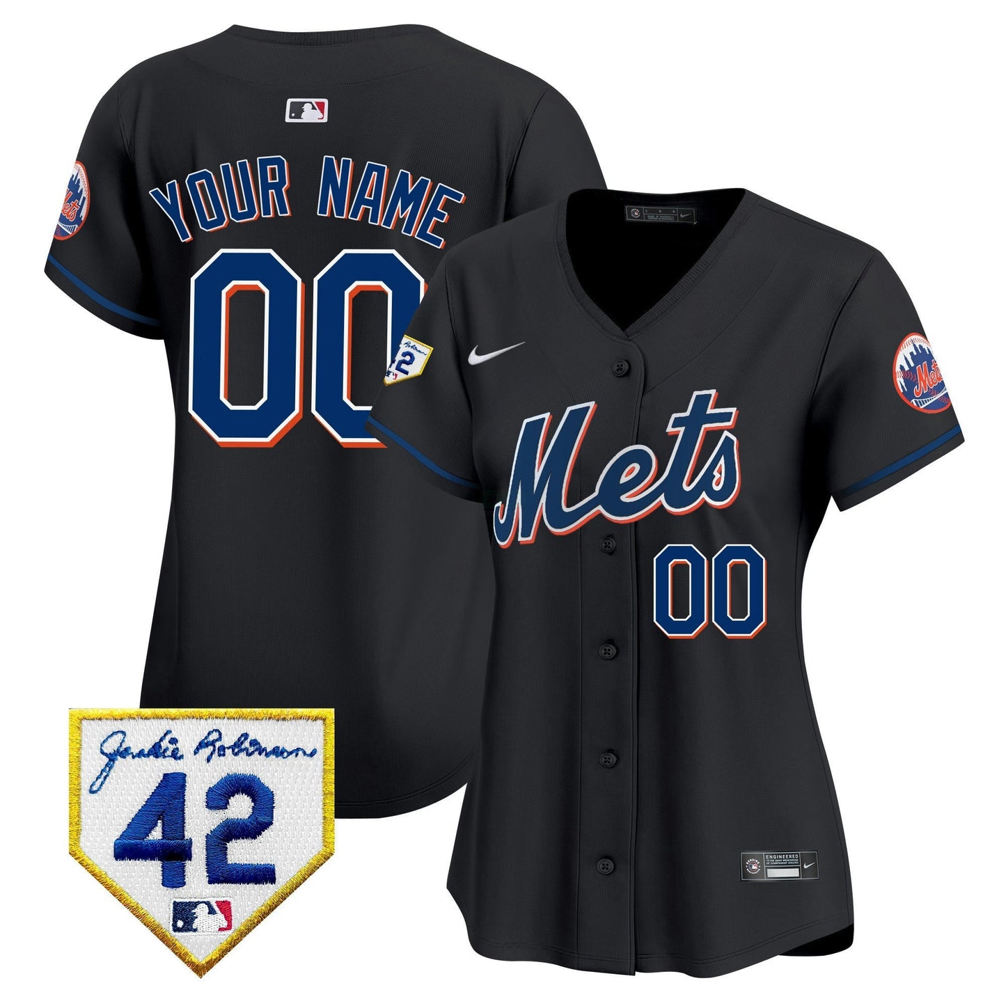 Camisa MLB New York Mets New York 2024 Jackie Robinson Patch Vapor Premier Limited Jersey