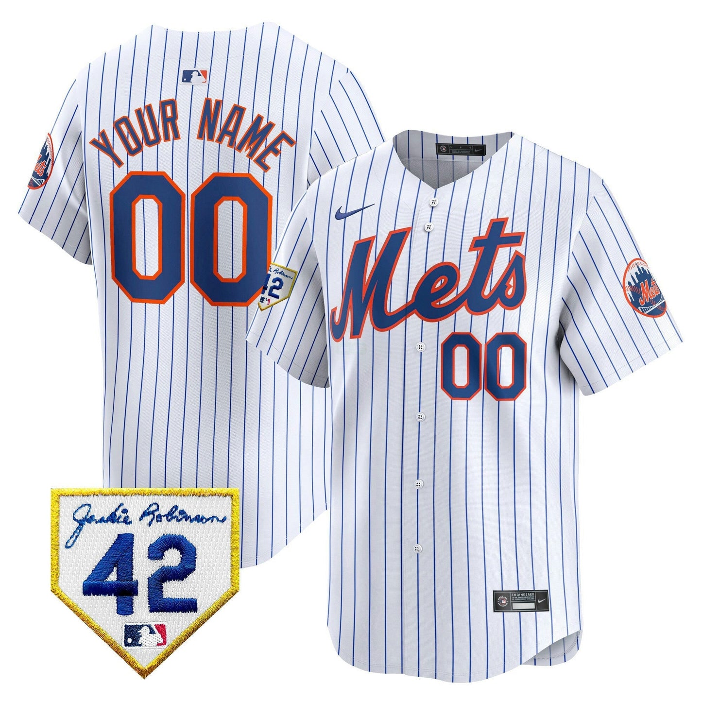 Camisa MLB New York Mets New York 2024 Jackie Robinson Patch Vapor Premier Limited Jersey