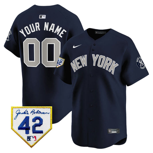 Camisa MLB New York Yankees New York 2024 Jackie Robinson Patch Vapor Premier Limited Jersey