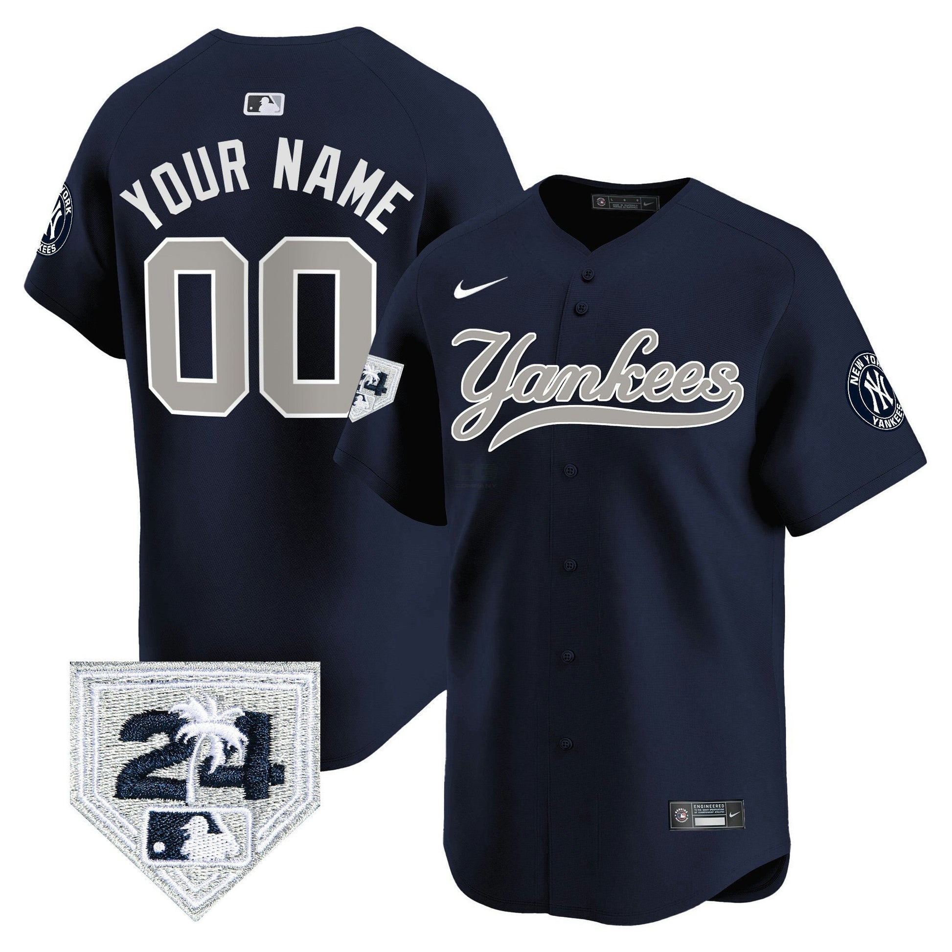 Camisa MLB New York 2024 Spring Training Patch Vapor Premier Limited Jersey V6