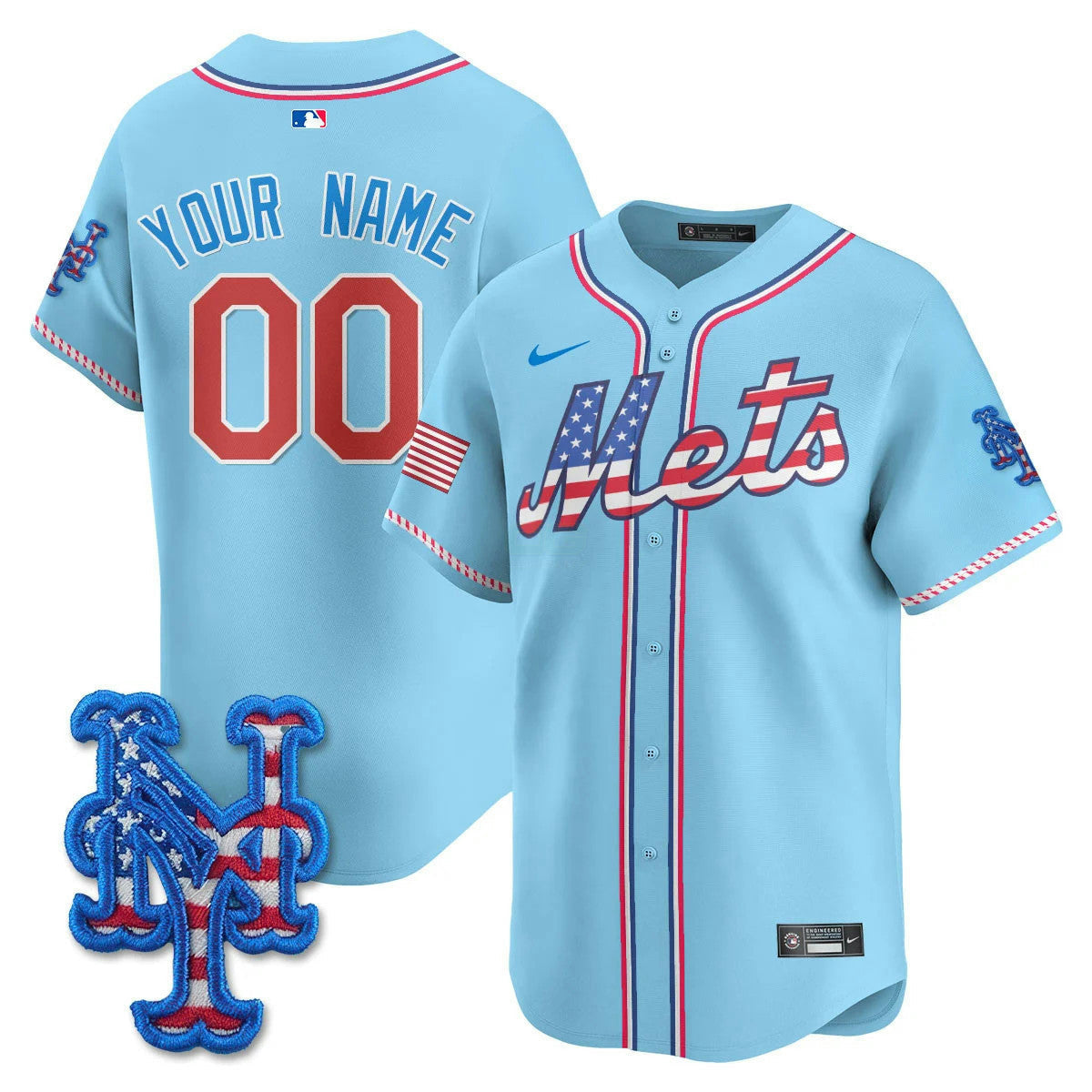 Camisa MLB New York Mets New York 2025 Fourth of July Vapor Premier Limited Jersey