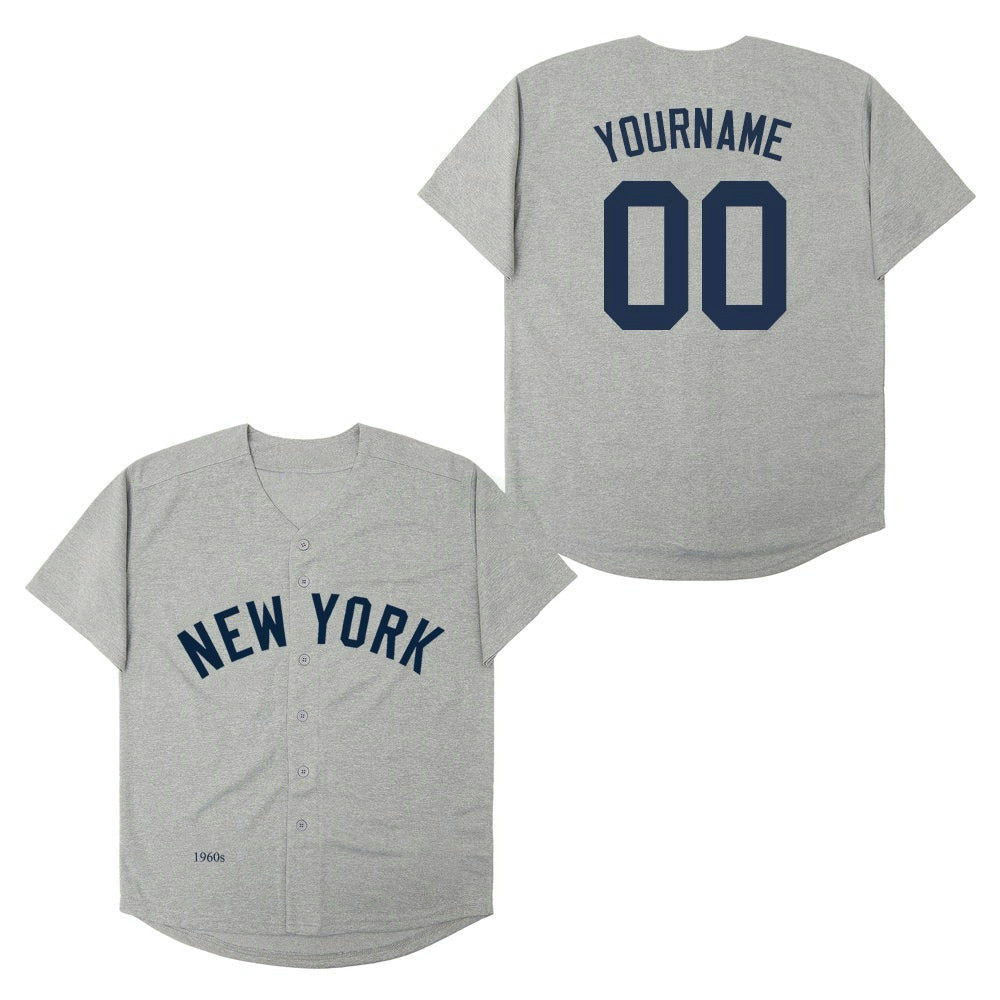 Camisa MLB New York Yankees New York 60s Retro Custom Jersey