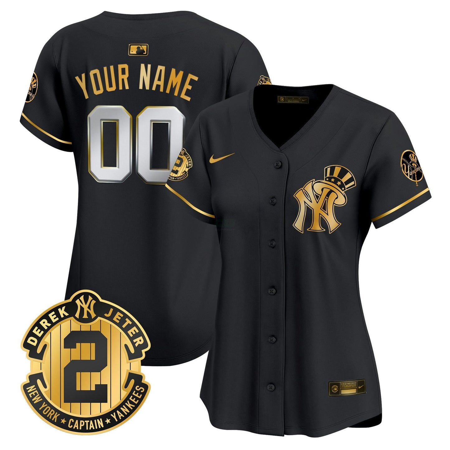 Camisa MLB New York Derek Jeter Patch Vapor Premier Limited Jersey V2