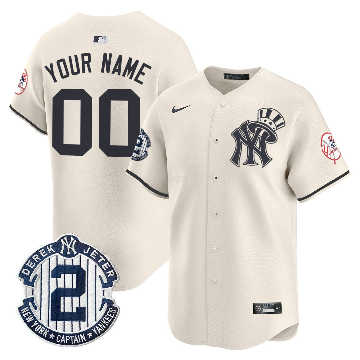 Camisa MLB New York Derek Jeter Patch Vapor Premier Limited Jersey V2