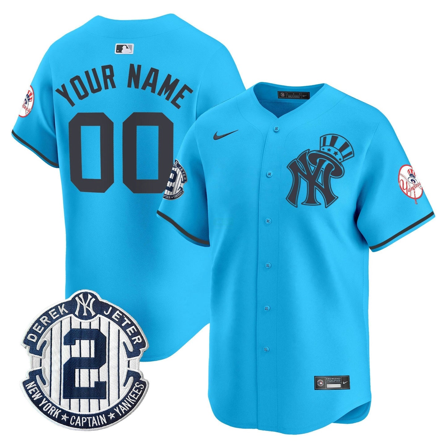 Camisa MLB New York Derek Jeter Patch Vapor Premier Limited Jersey V2
